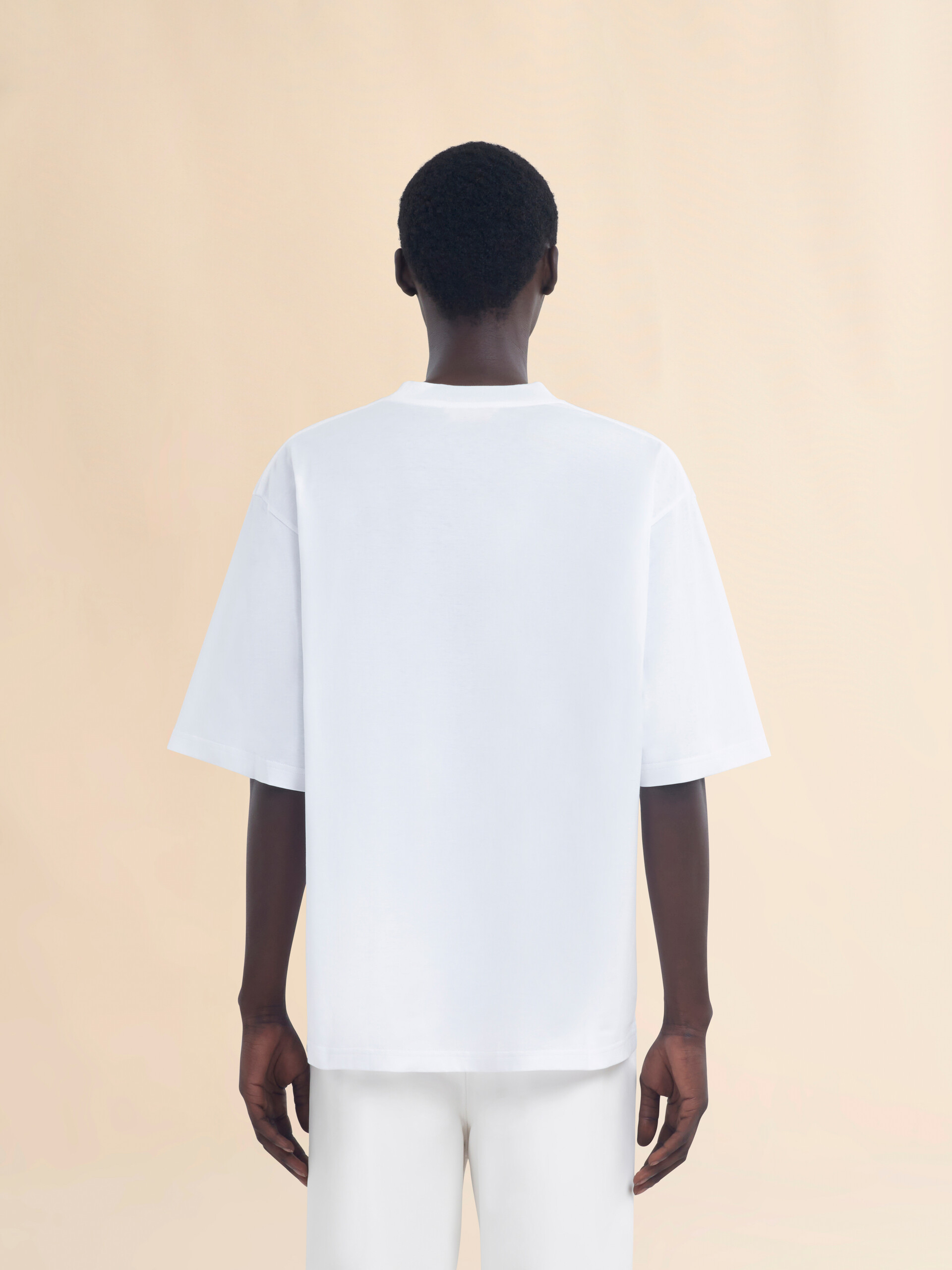 Crew neck T-shirt with checked Marni logo - Shirts - Image 3