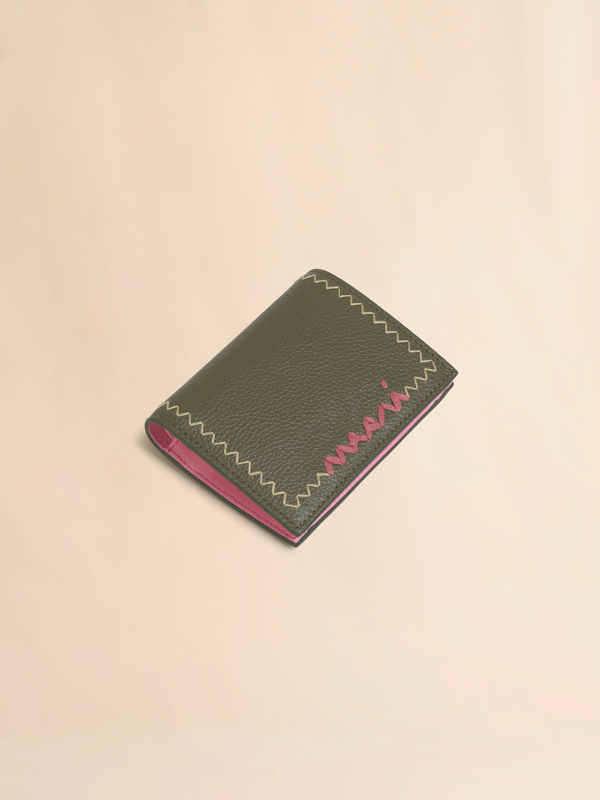 Sky blue bi-fold wallet with Marni Symbol embroidery - Wallets - Image 5