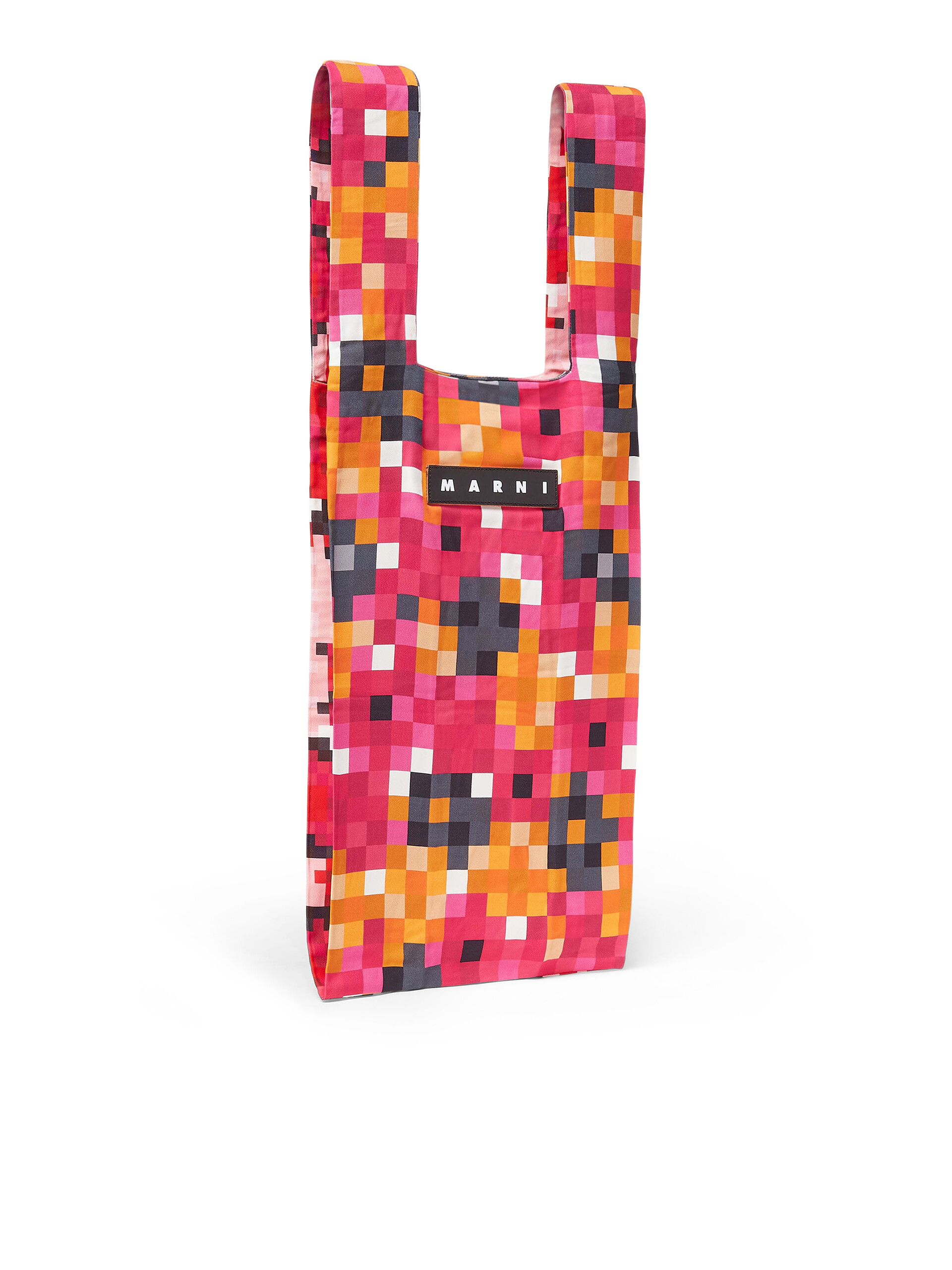 MARNI MARKET shopping bag with pixel print - Shopping Bags - Image 2