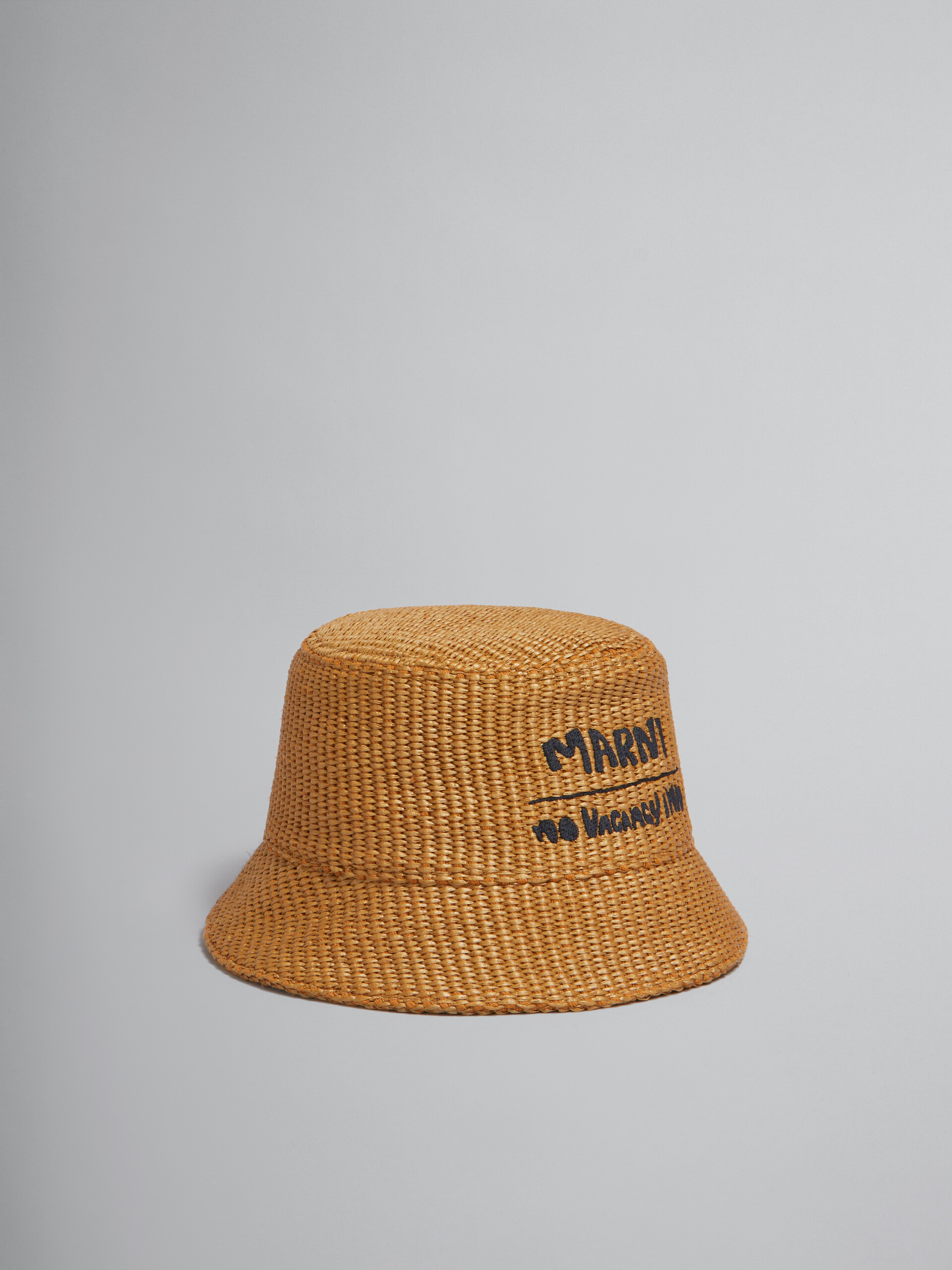 Marni x No Vacancy Inn - Caramel hat in raffia fabric - Hats - Image 1