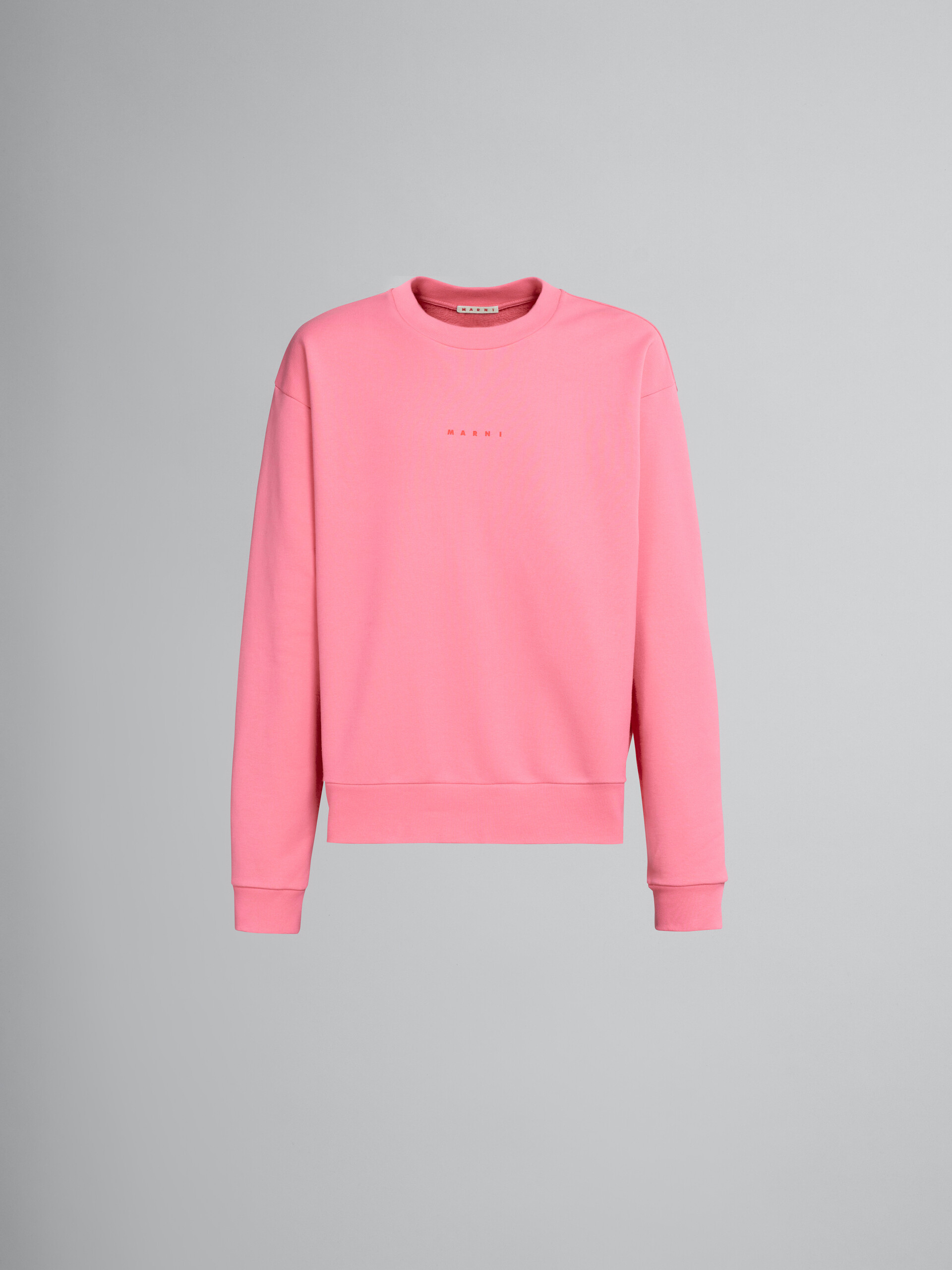 Candy pink sweatshirt with logo - Sweaters - Image 1