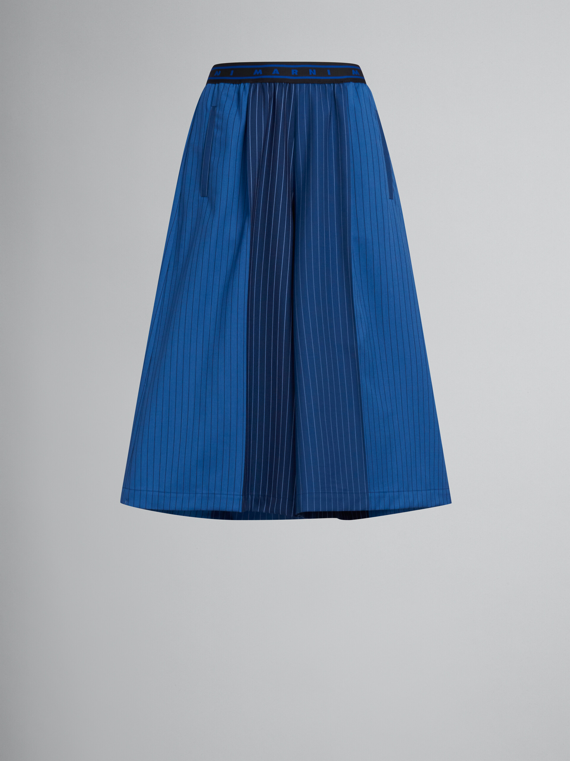 ブルー グラデーションピンストライプ ウールキュロット | Marni 