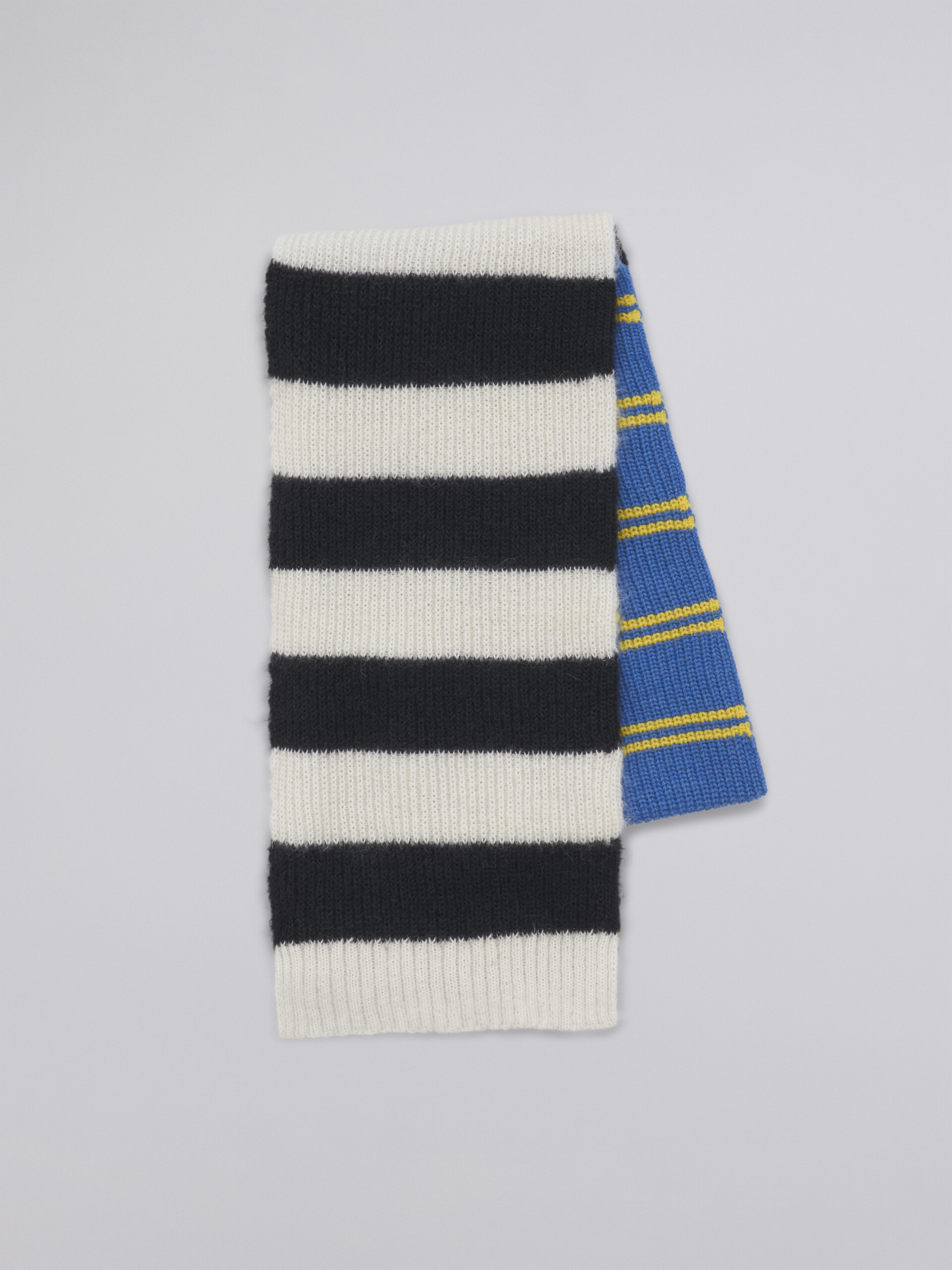 Sciarpa lunga a righe in lana e mohair - Sciarpe - Image 1