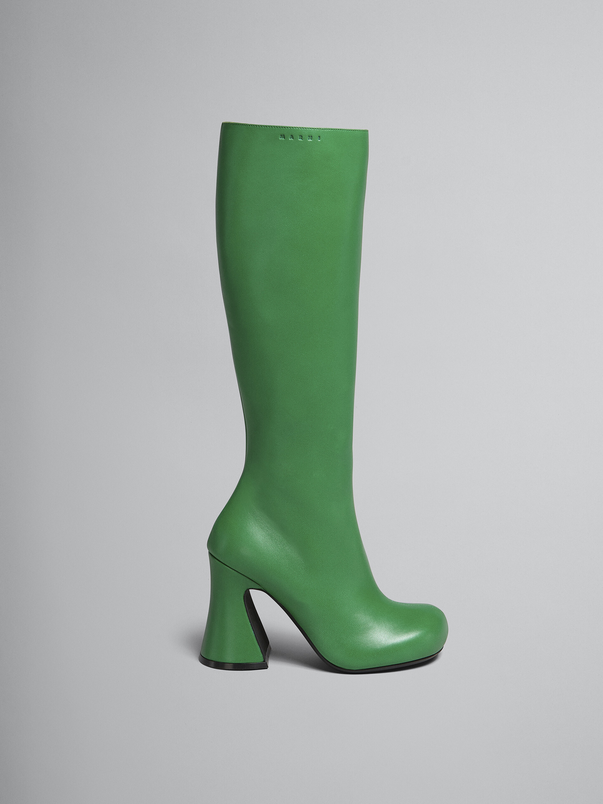 Green leather boot - Boots - Image 1