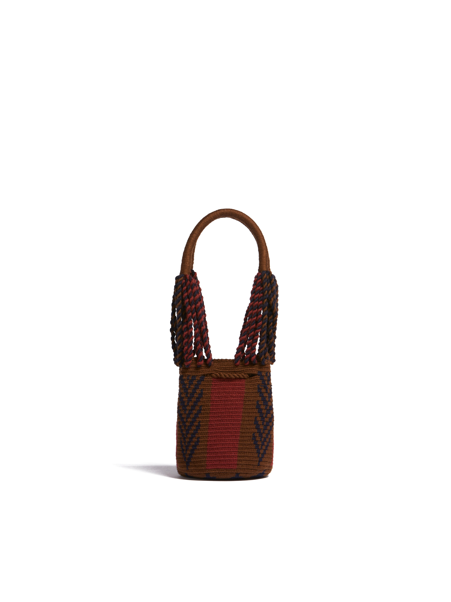 バーガンディマルチカラー MARNI MARKET COT ニットバッグ スモール - ショッピングバッグ - Image 3