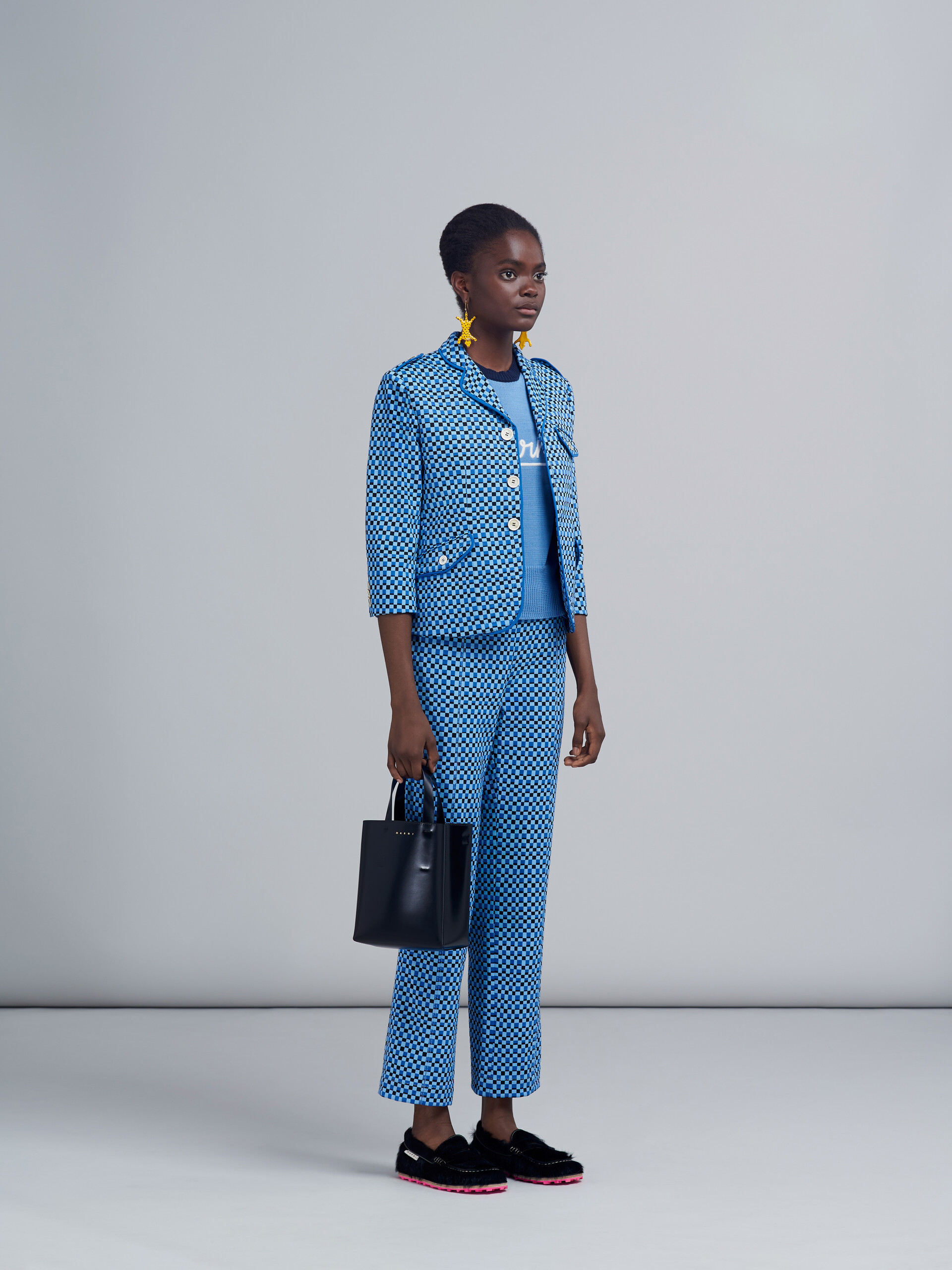 Jacquard jersey cropped trousers | Marni