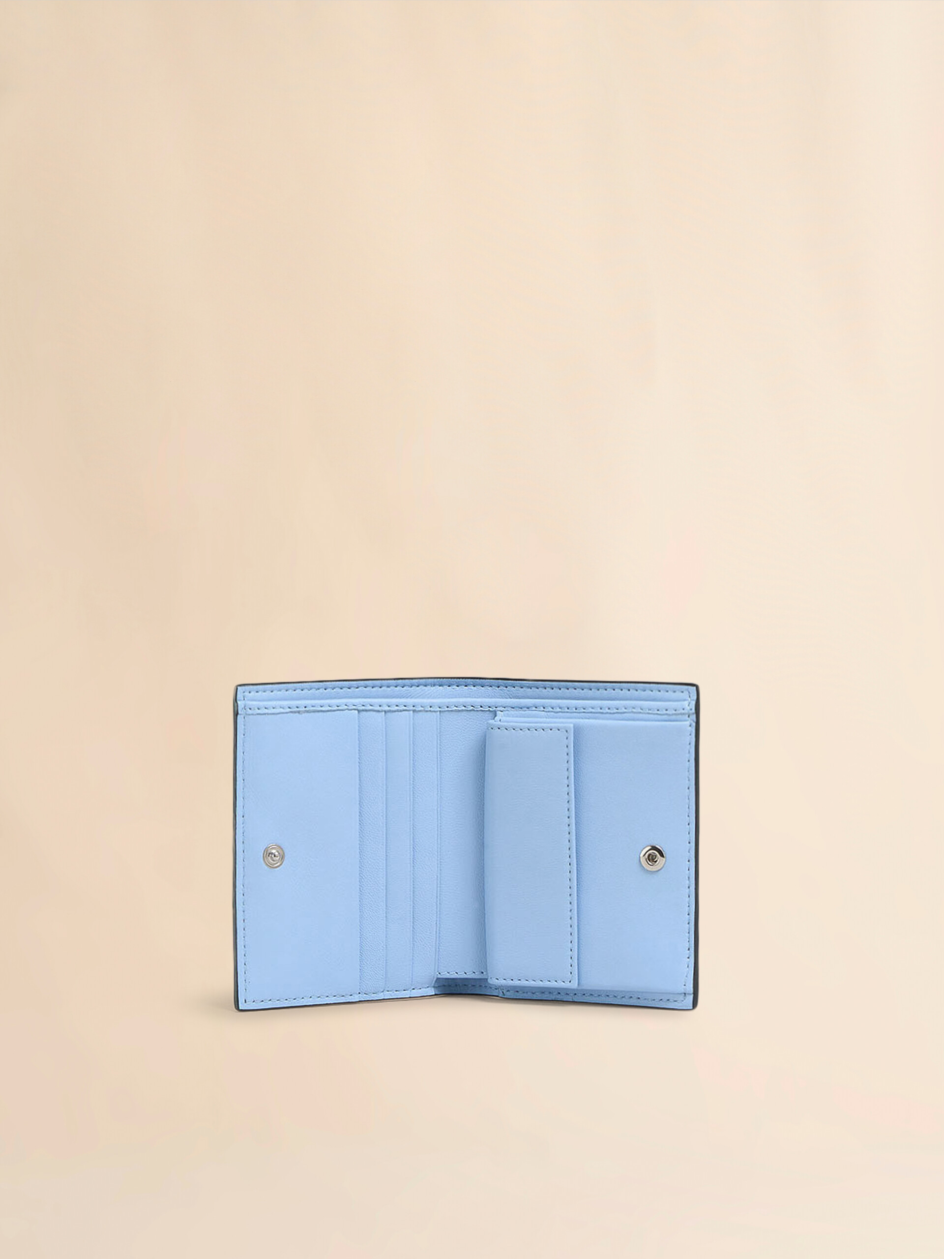 Schwarze zweifache Faltbrieftasche aus Leder mit erhabenem Marni-Logo - Brieftaschen - Image 2