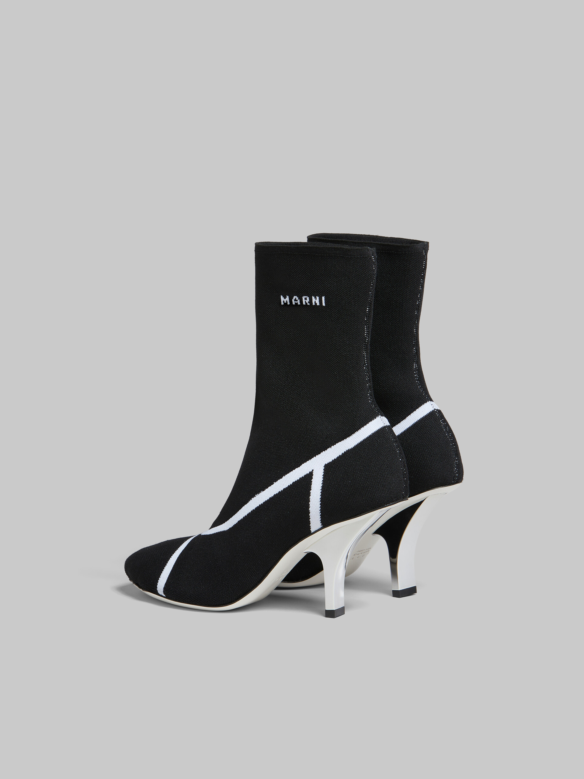 Bota calcetín Fancy de punto elástico negro - Botas - Image 3