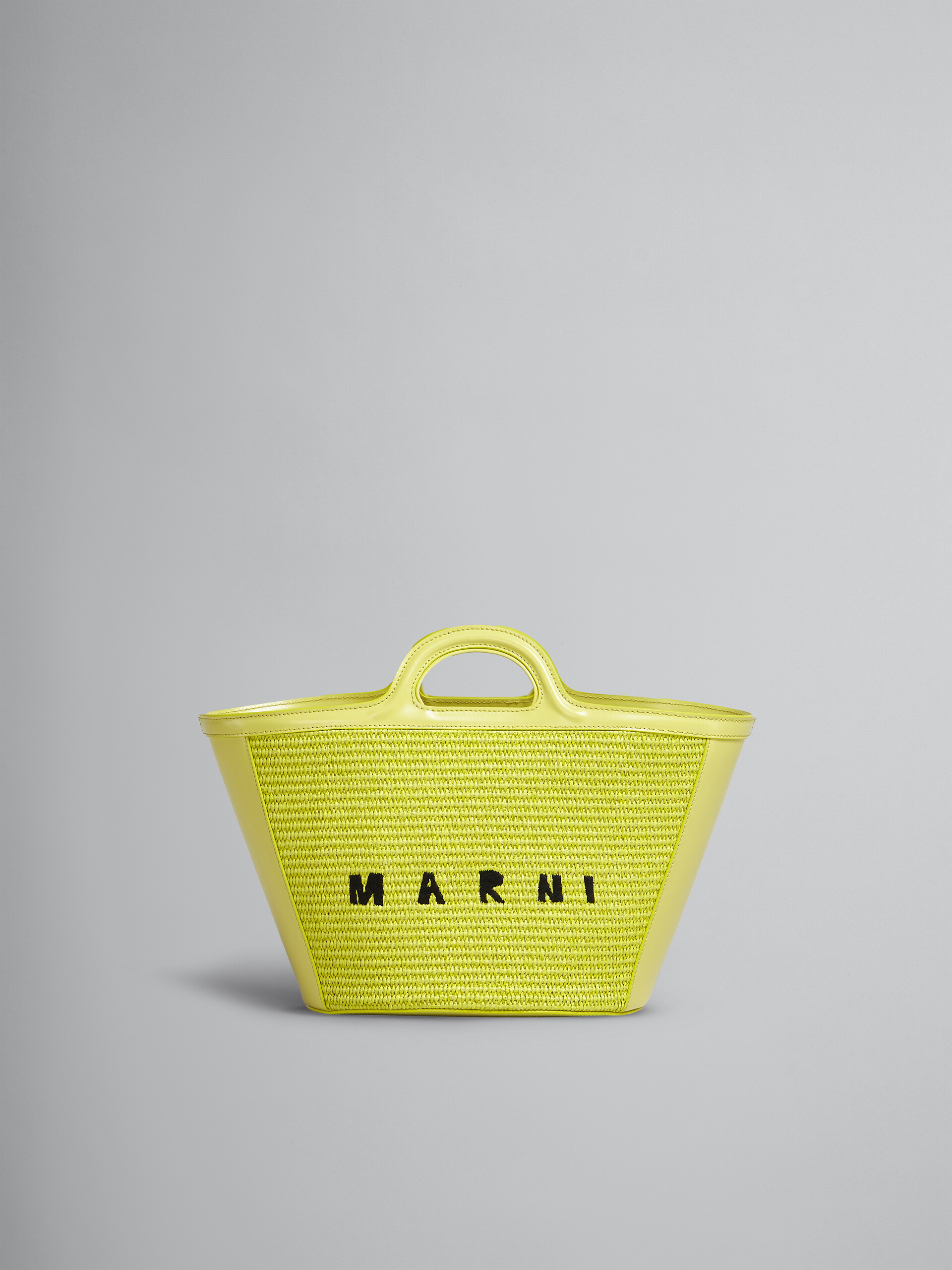 TROPICALIA small bag in yellow leather and raffia - Handbags - Image 1