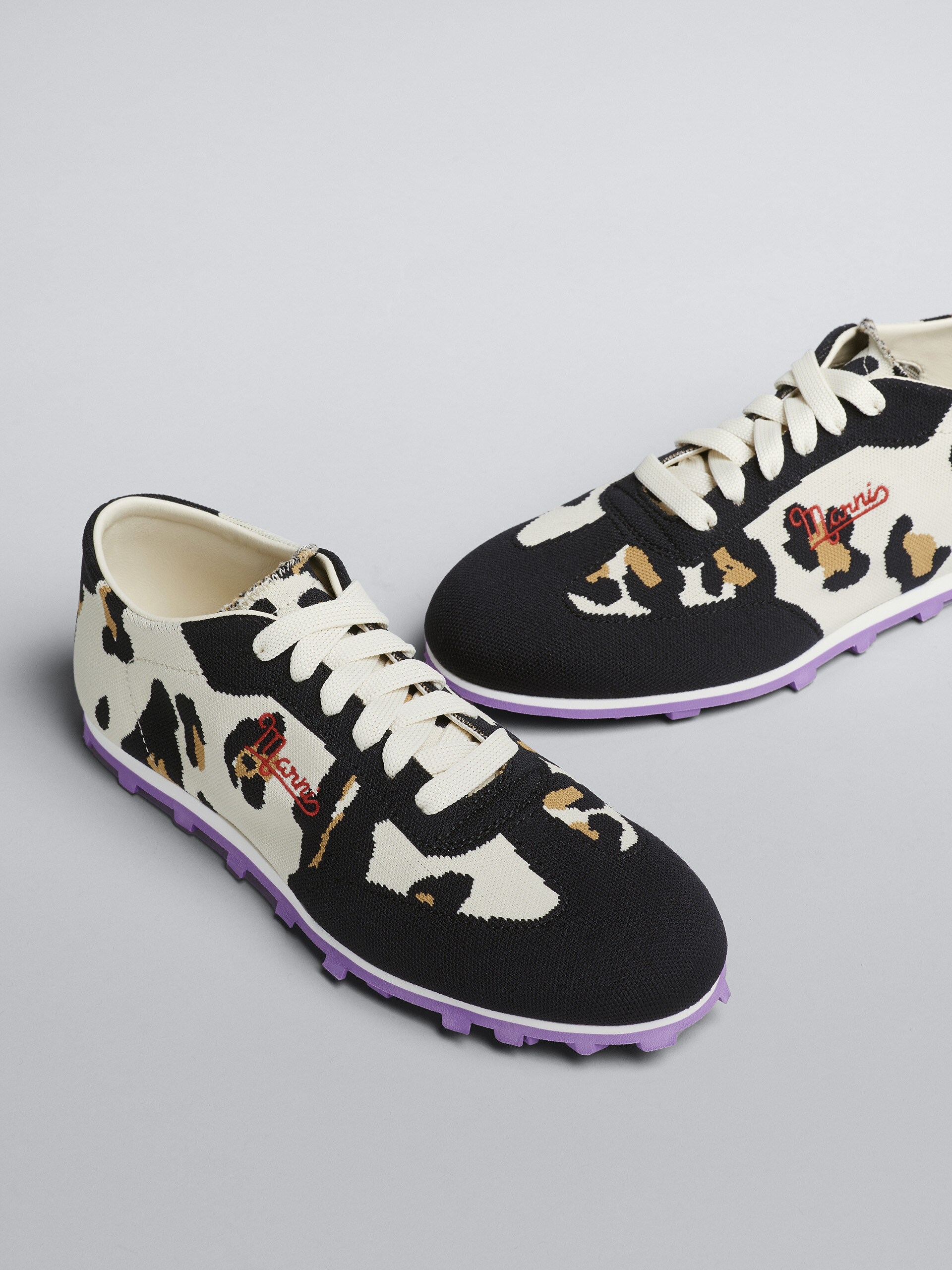 Leopard print stretch jacquard PEBBLE sneaker - Sneakers - Image 5