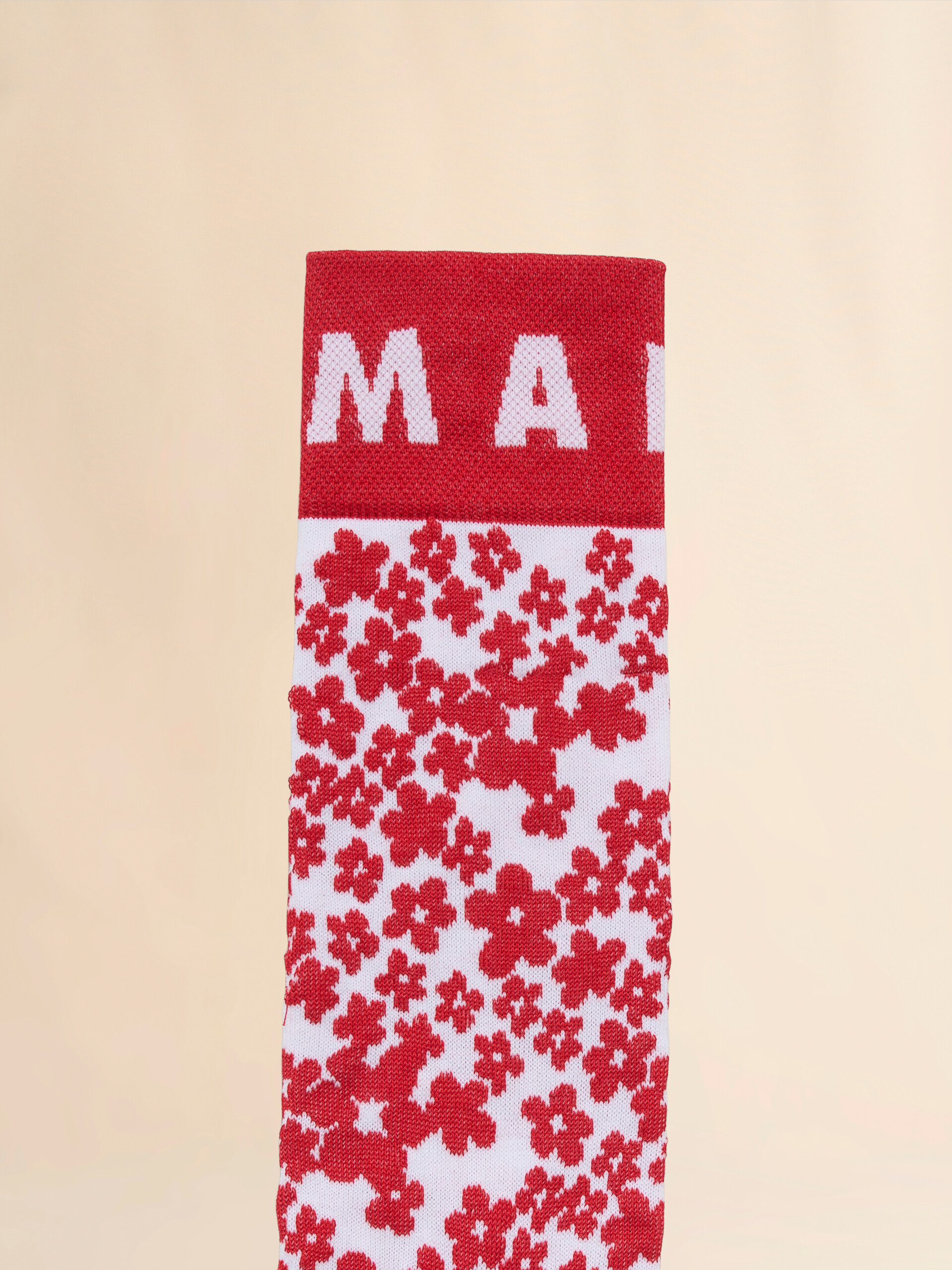 Calcetines de algodón con flores azules integradas - Calcetines - Image 3