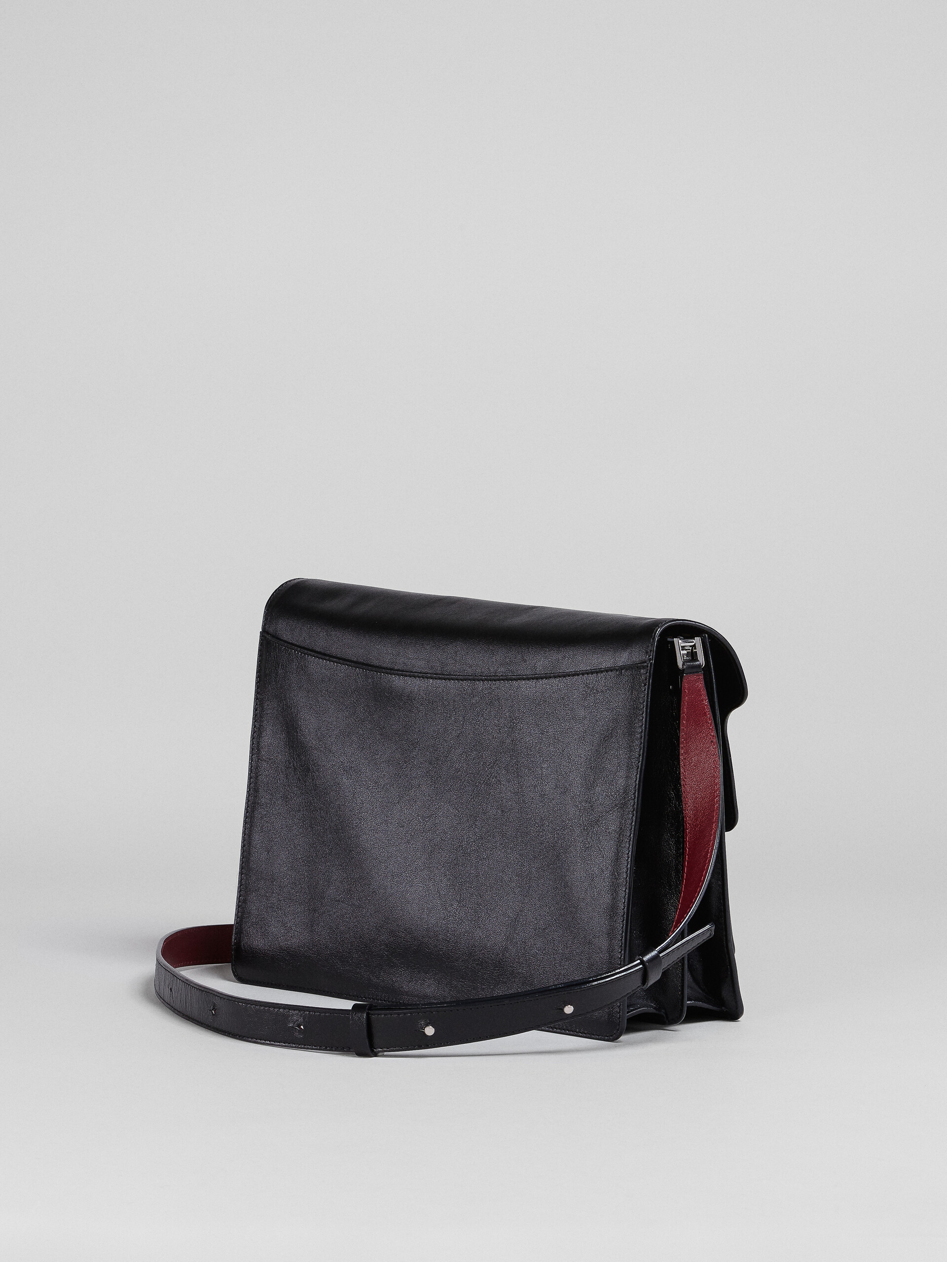 TRUNK SOFT bag in black leather and naif tiger print - Shoulder Bag - Image 3
