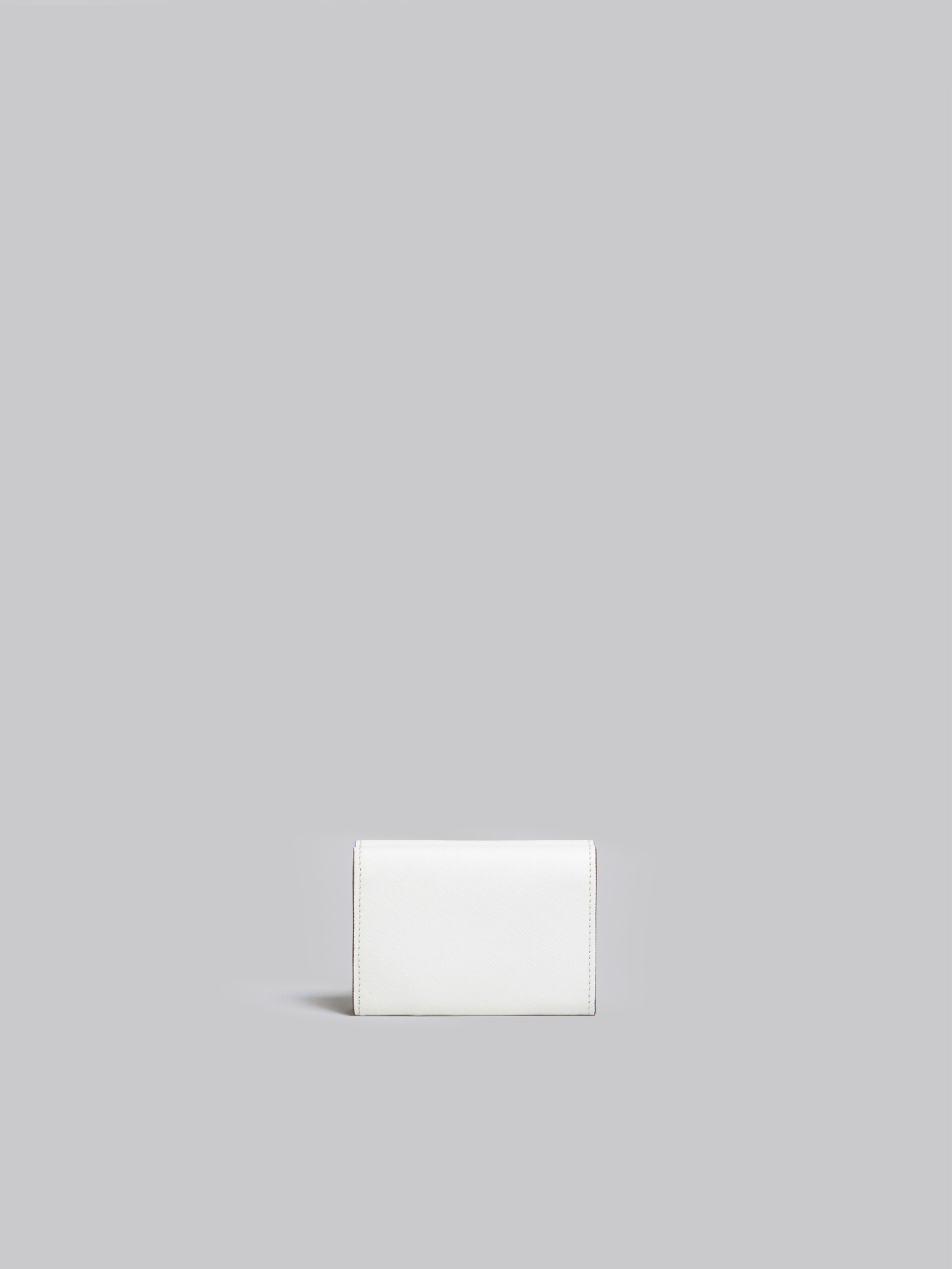 White saffiano leather tri-fold wallet - Wallets - Image 3
