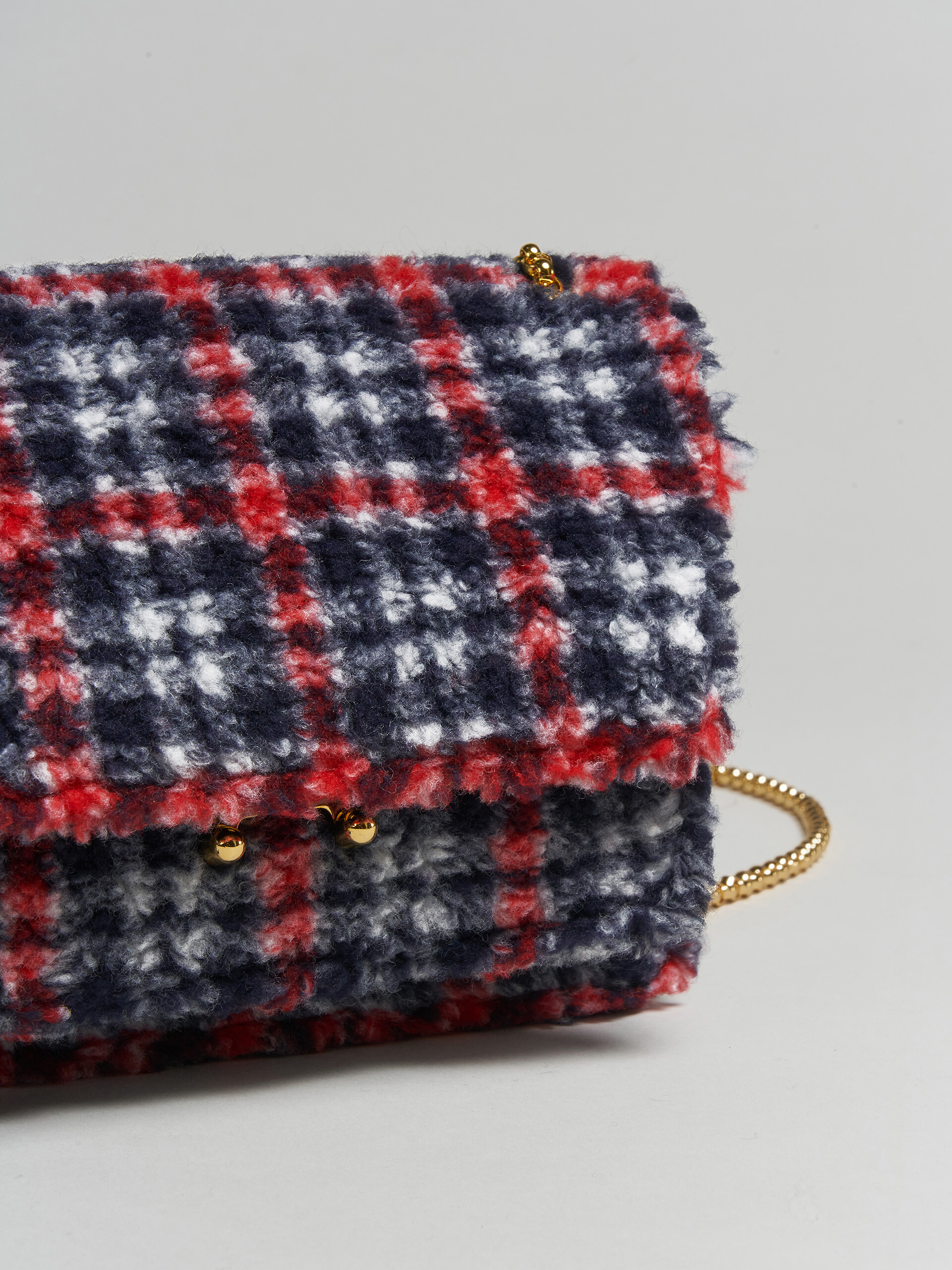 TRUNK SOFT medium bag in check fabric - Shoulder Bag - Image 5