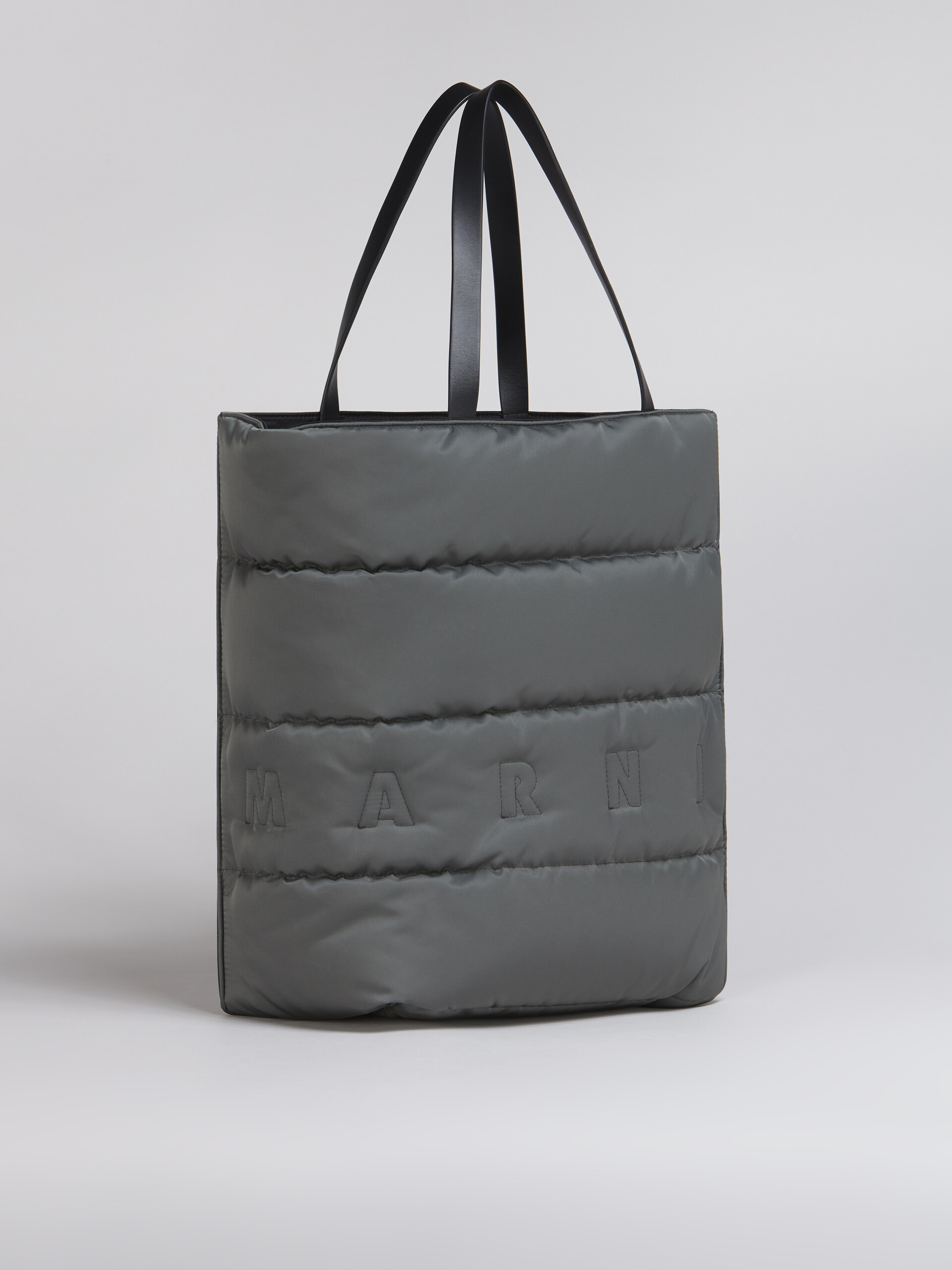 MUSEO large bag in grey nylon - Shopping Bags - Image 6