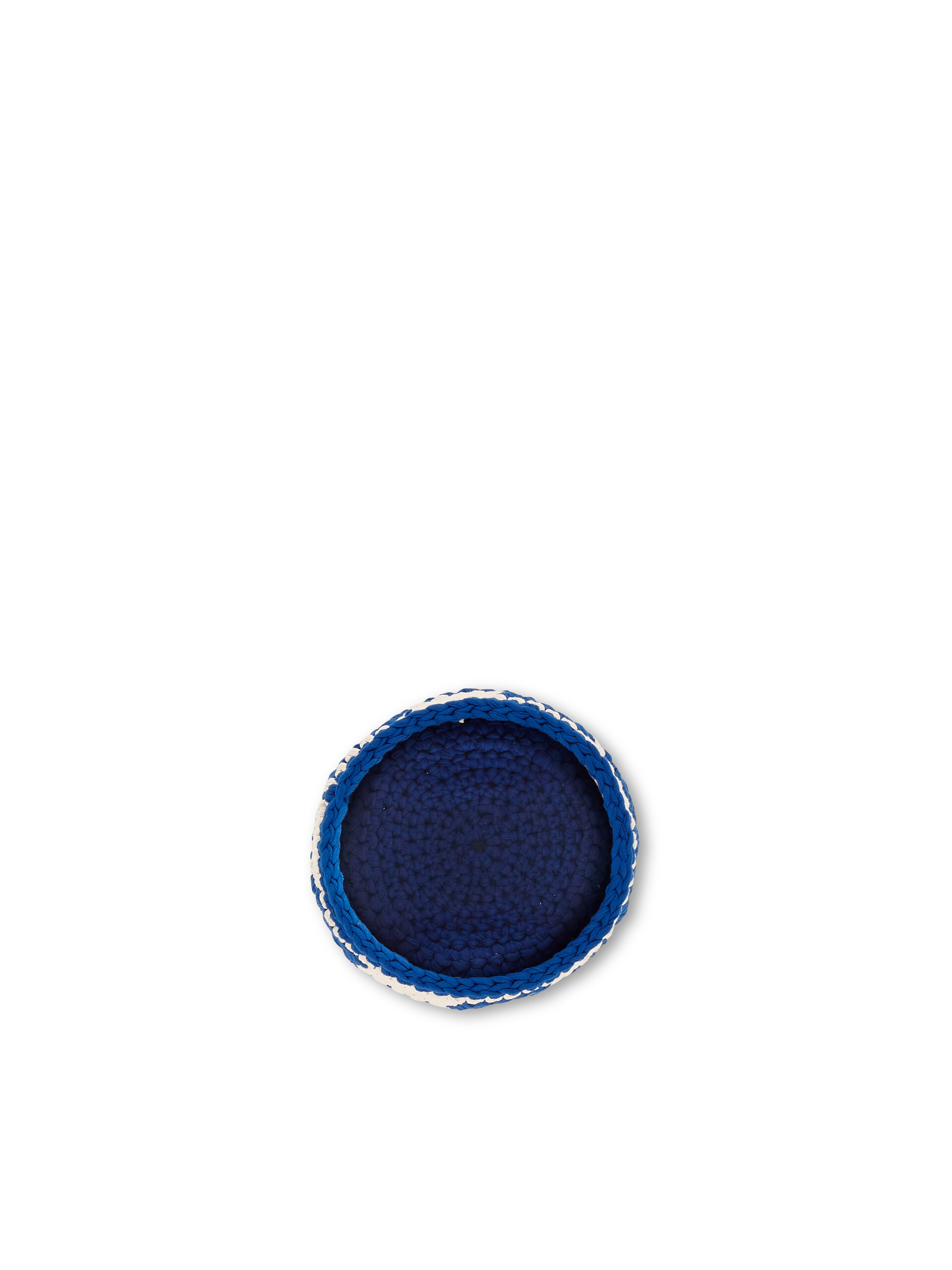 Small MARNI MARKET vase holder in white and blue crochet - Furniture - Image 4