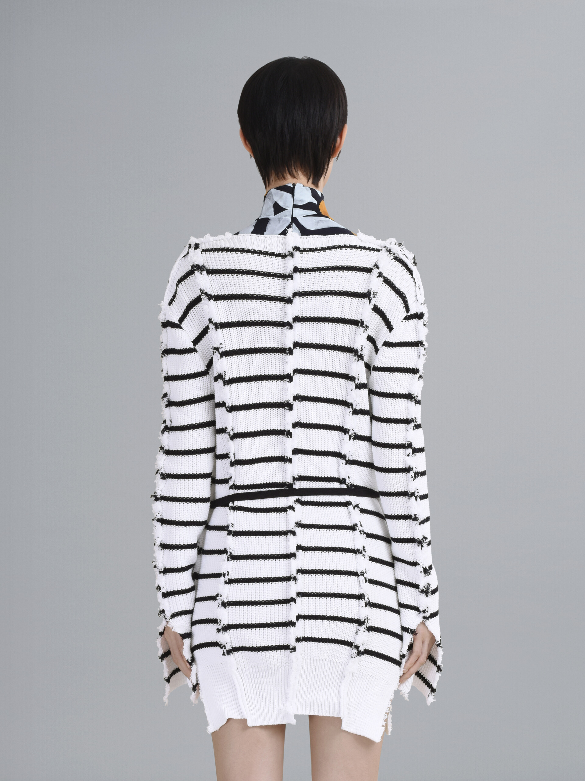 Breton stripes cotton cardigan - Pullovers - Image 3