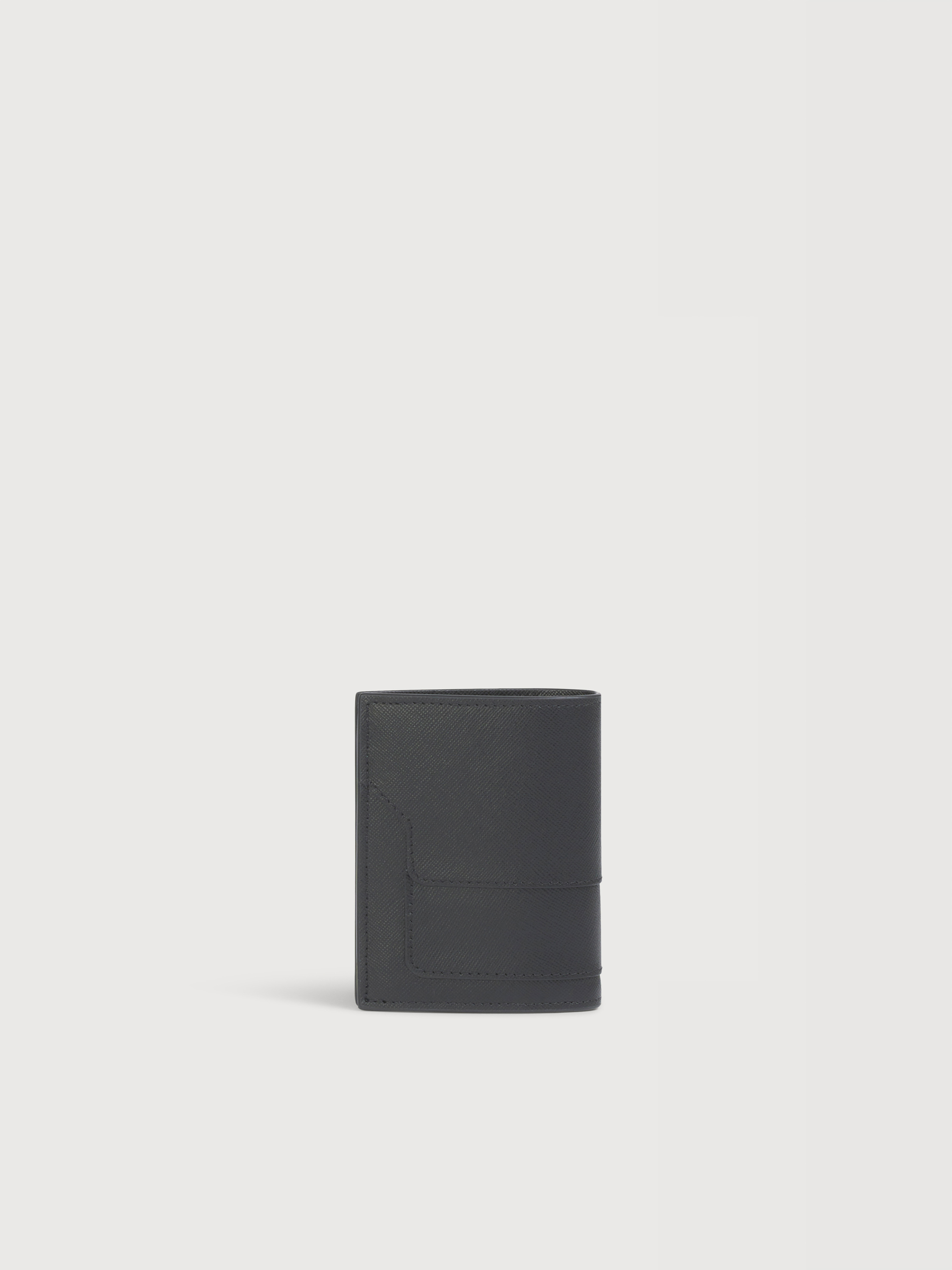 MARNI サフィアーノレザー 二つ折りウォレット ブラックxネイビー ブラック サフィアーノレザー二つ折りウォレット | Marni