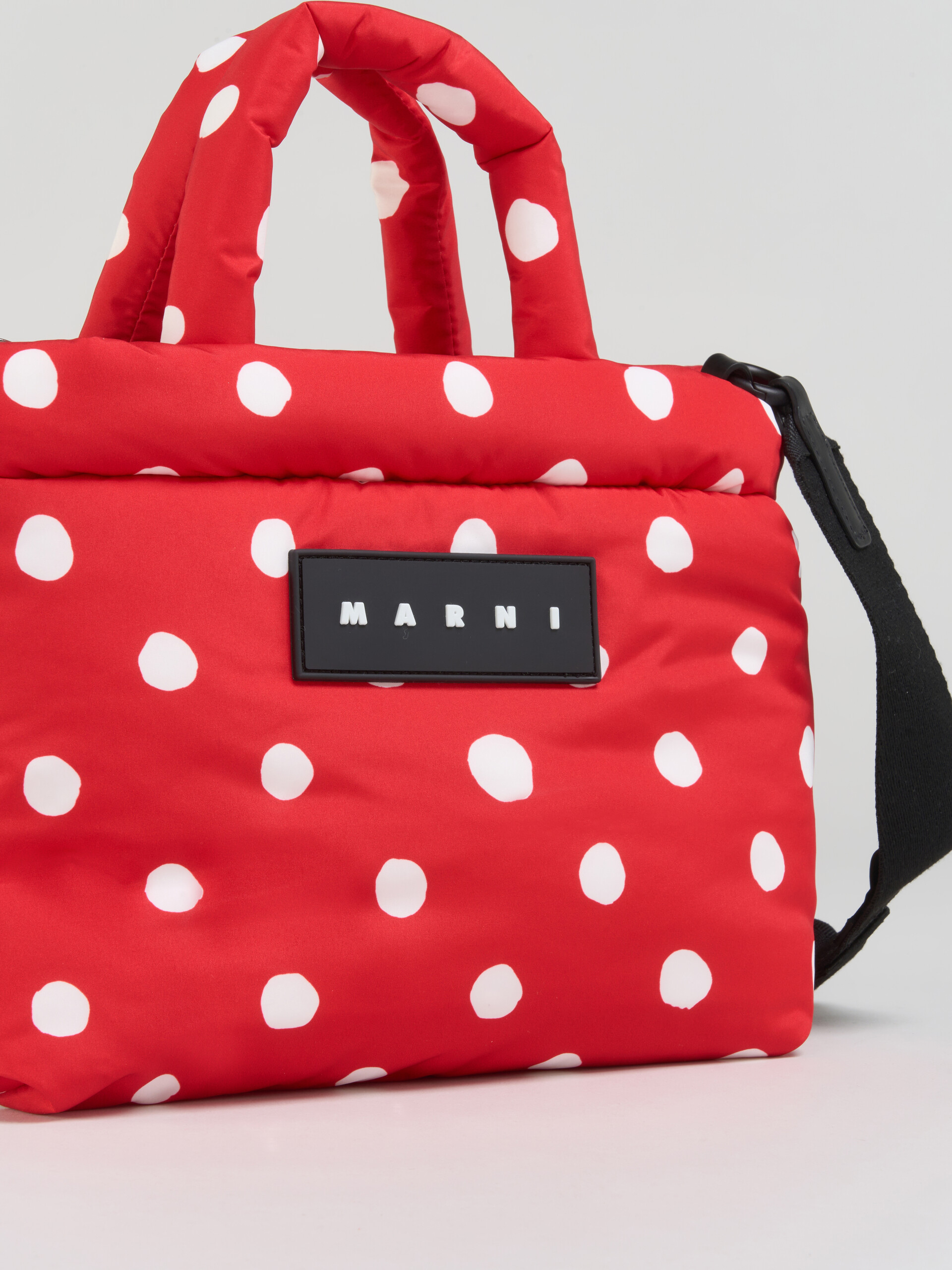 Black polka-dot Puff mini tote bag - Handbags - Image 5
