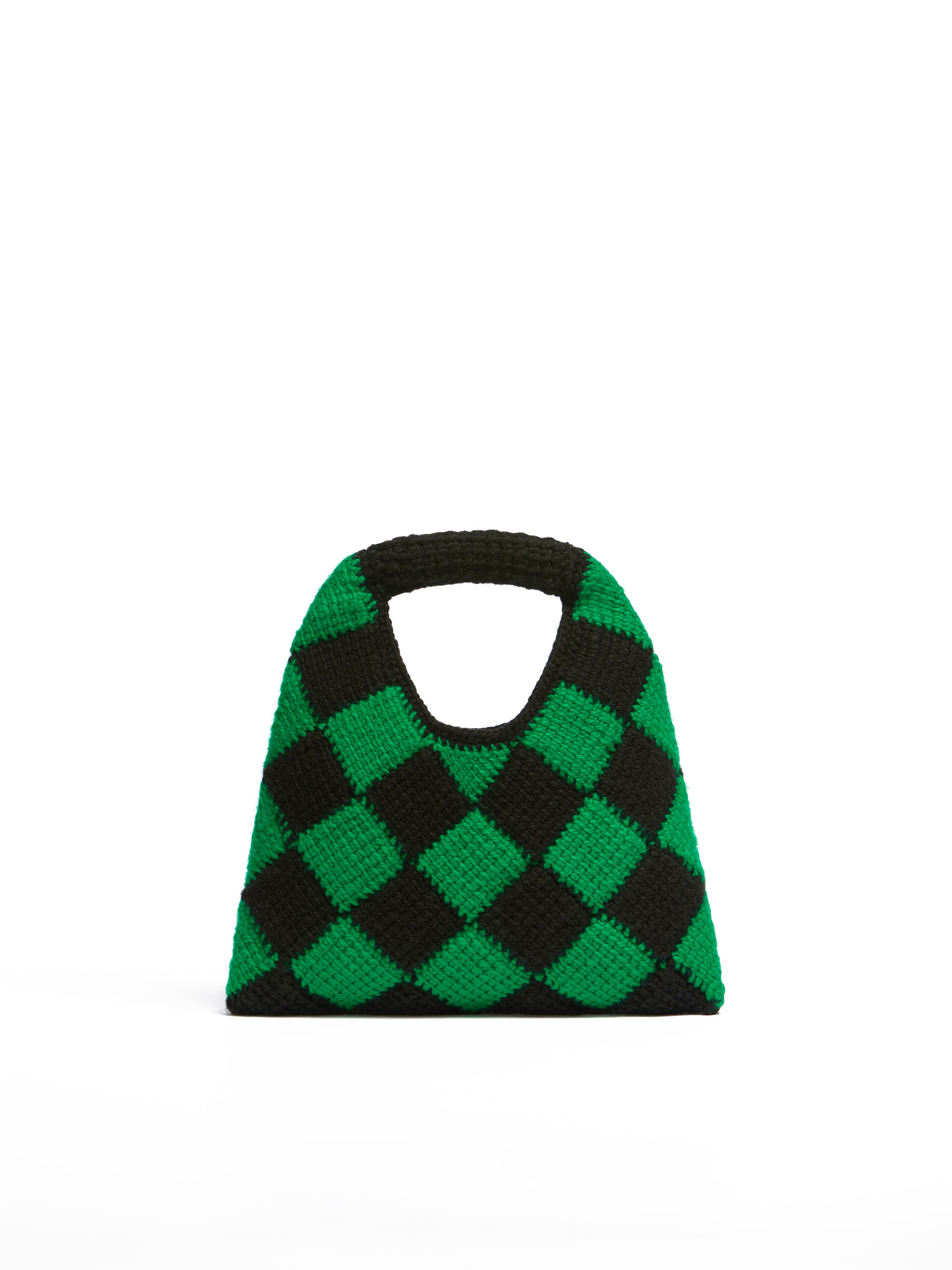 ブルー&ブラウン MARNI MARKET DIAMOND テックウールバッグ ミニ - ショッピングバッグ - Image 3