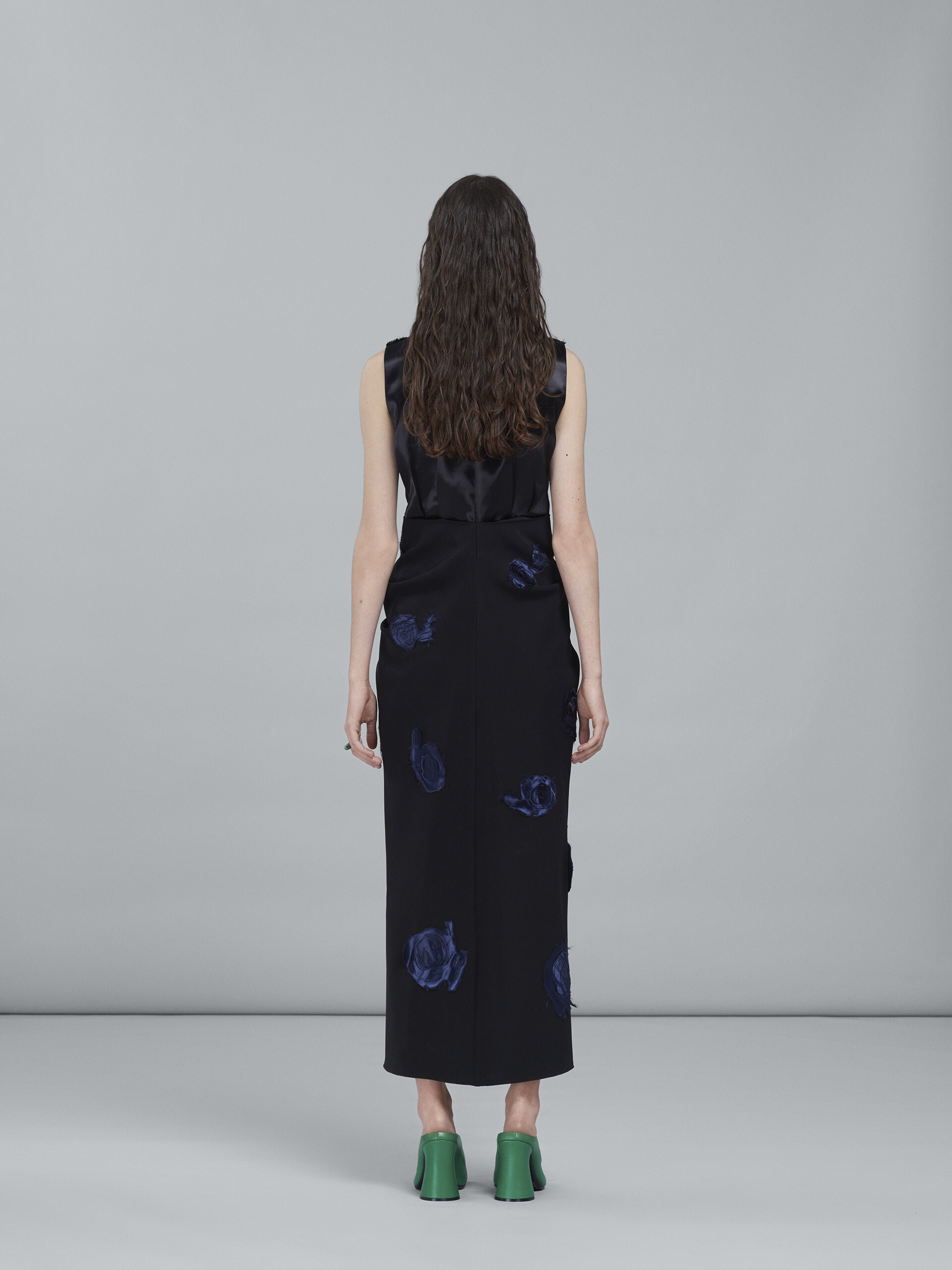 Embroidered stretch cady dress - Dresses - Image 3