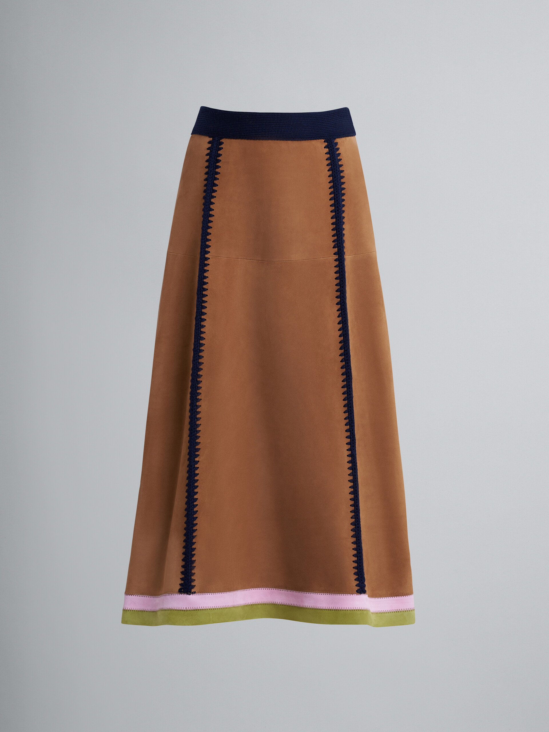 Strickrock aus naturfarbenem Nappaleder - Röcke - Image 1
