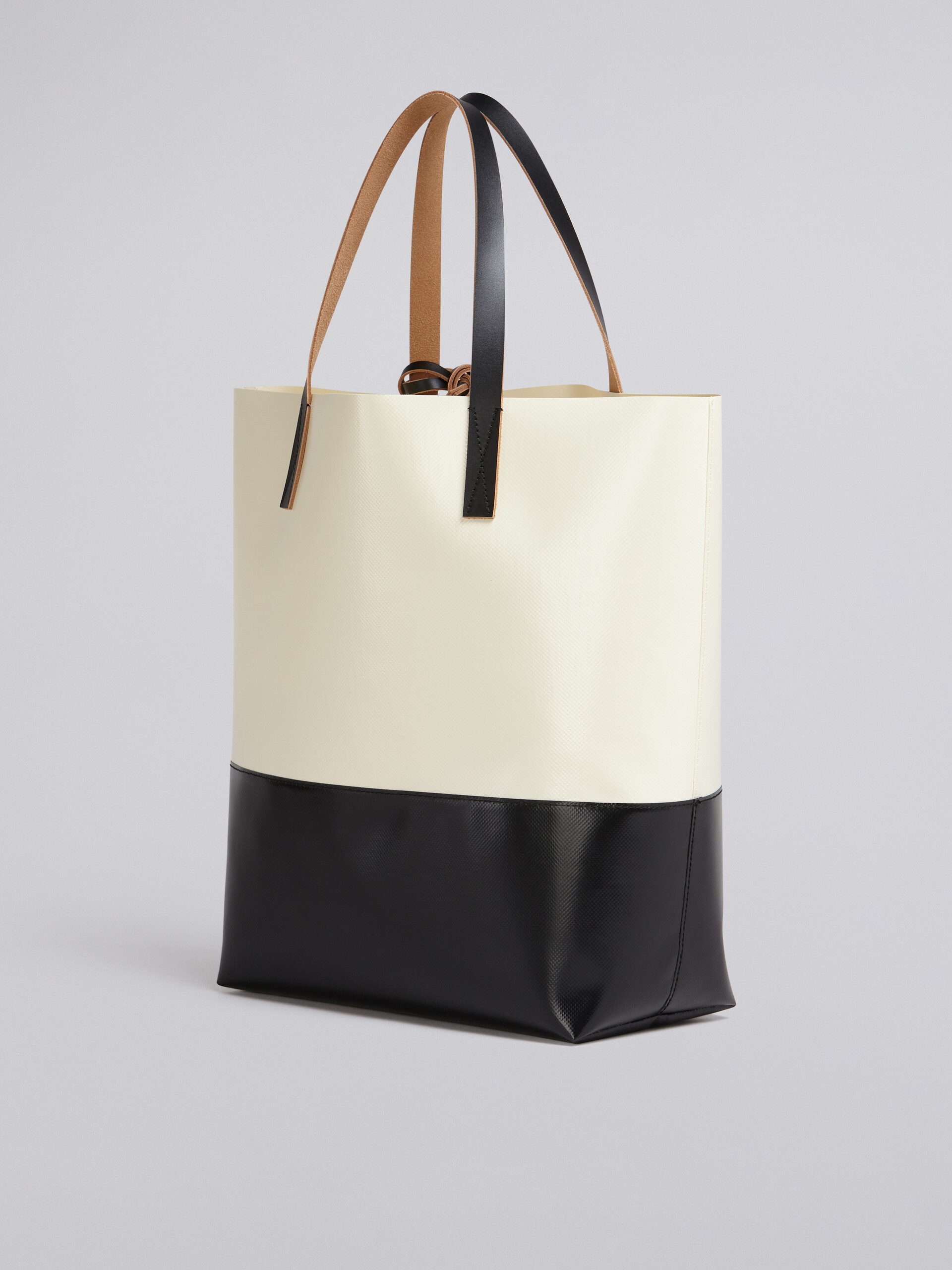 Tribeca shopping bag in white and black - Shopping Bags - Image 3