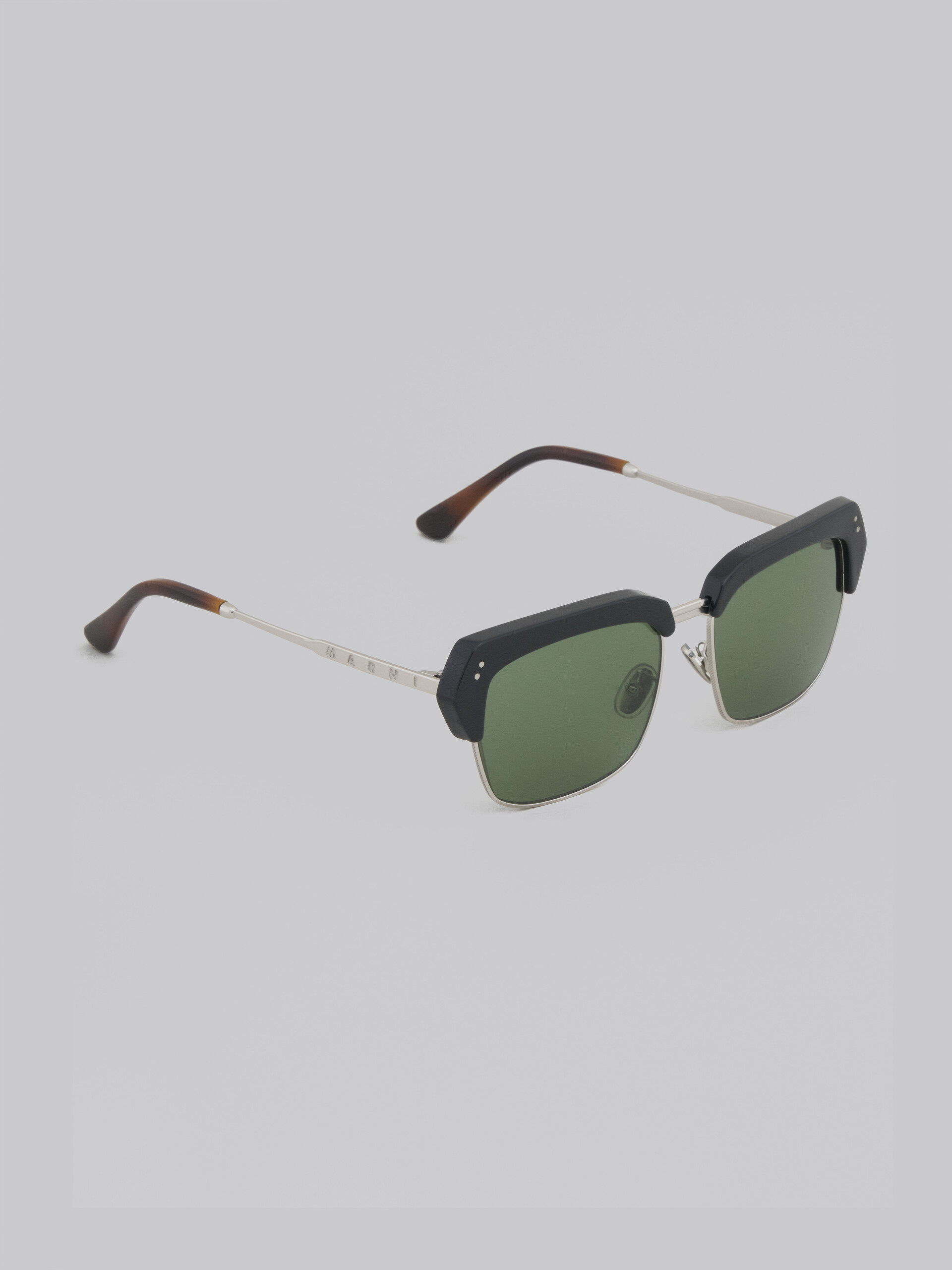 Green THREE GORGES metal and acetate sunglasses - Optical - Image 2