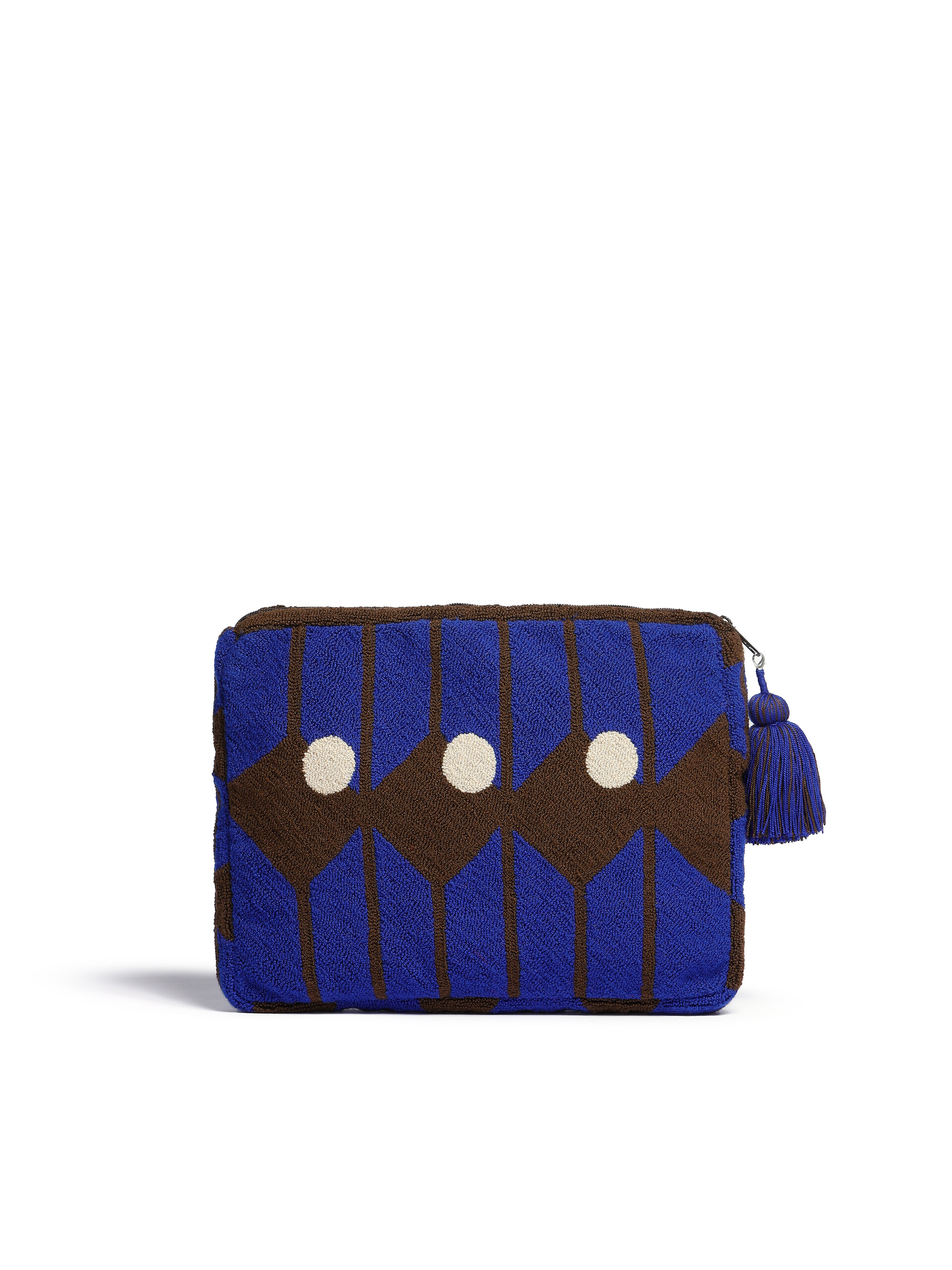 Blue and brown Marni Market wool laptop case - Bags - Image 3