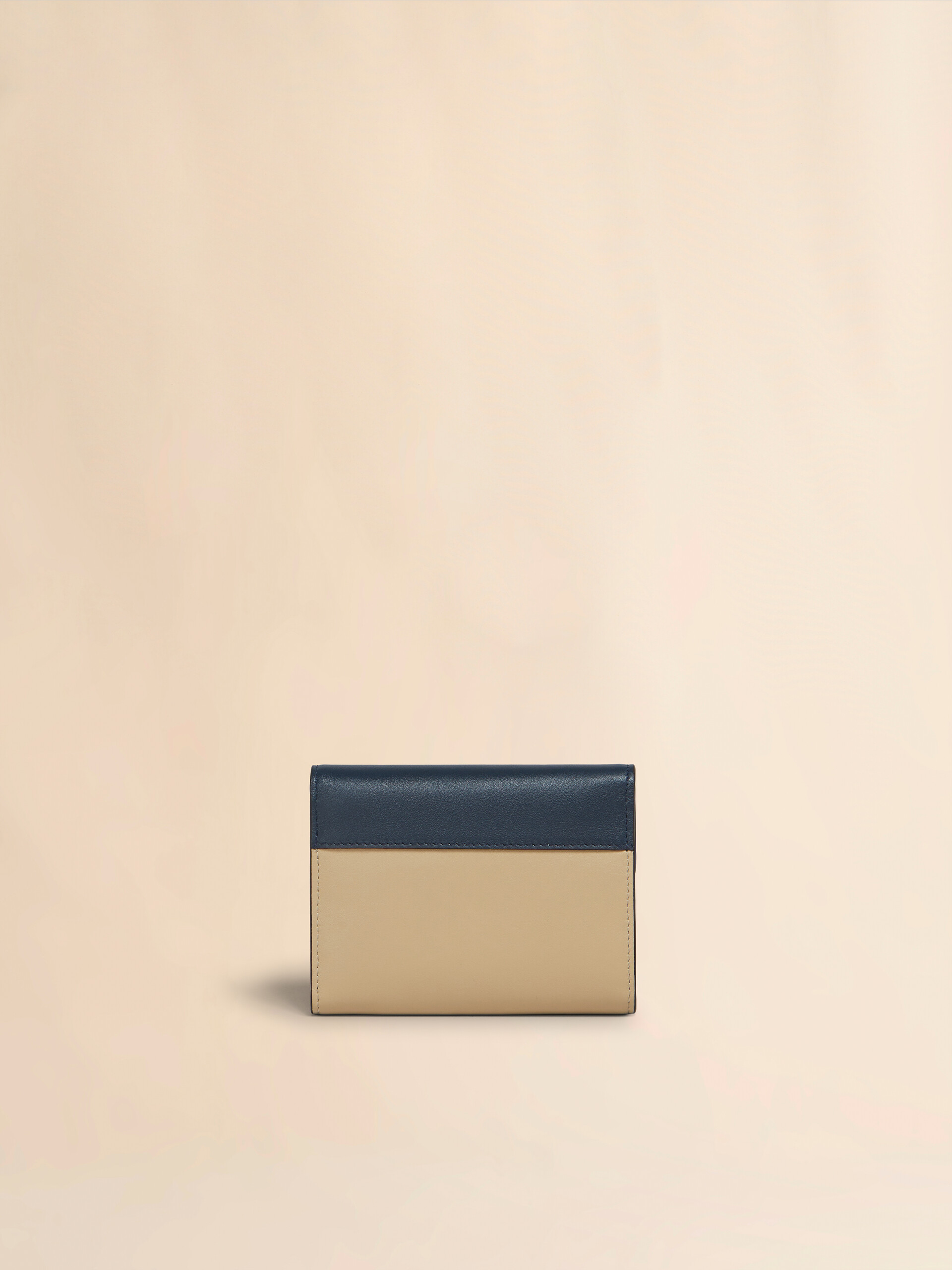 Blue and beige leather Trunkaroo trifold wallet - Wallets - Image 3