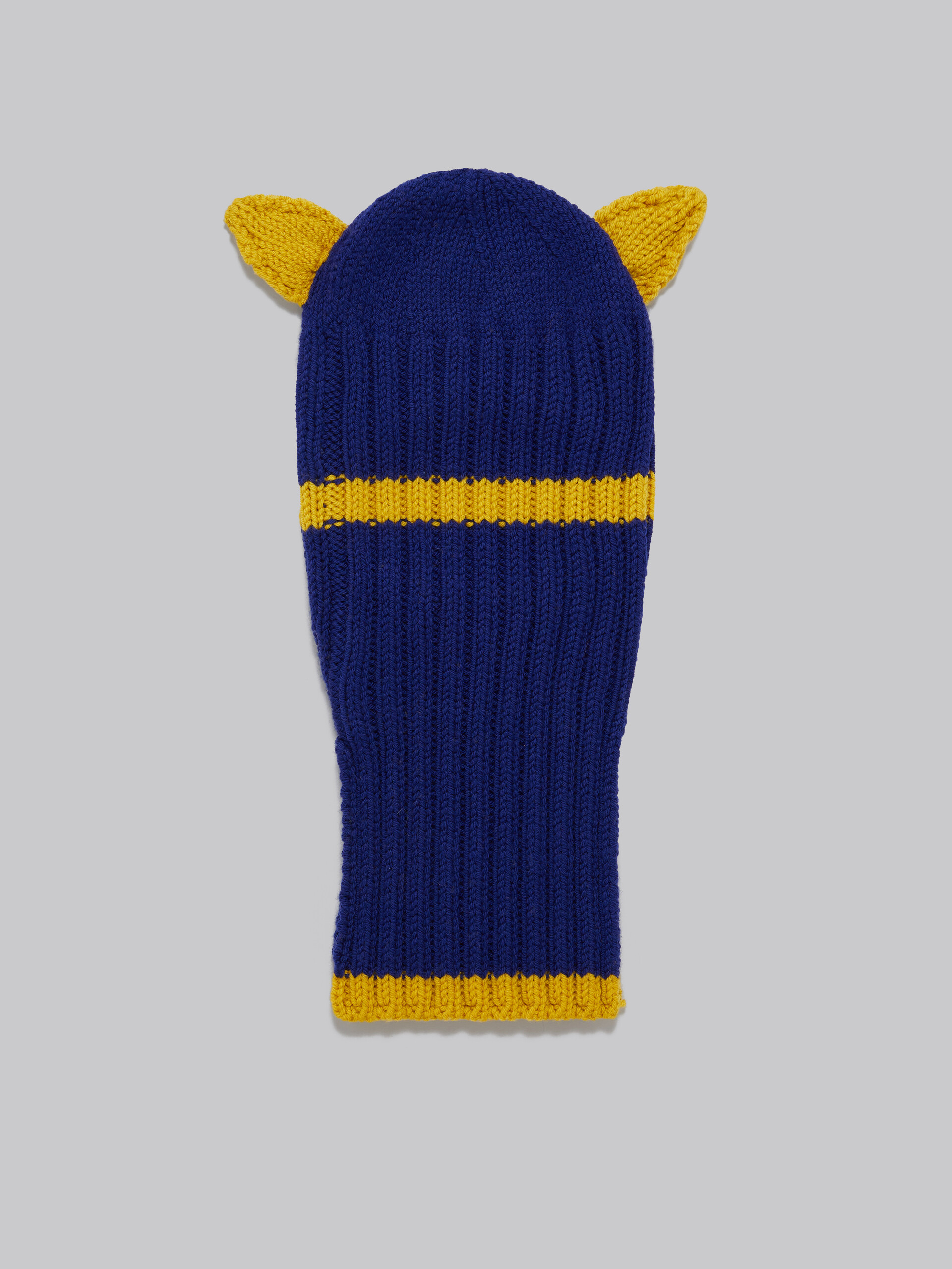 Blue wool balaclava with ears - Hats - Image 3