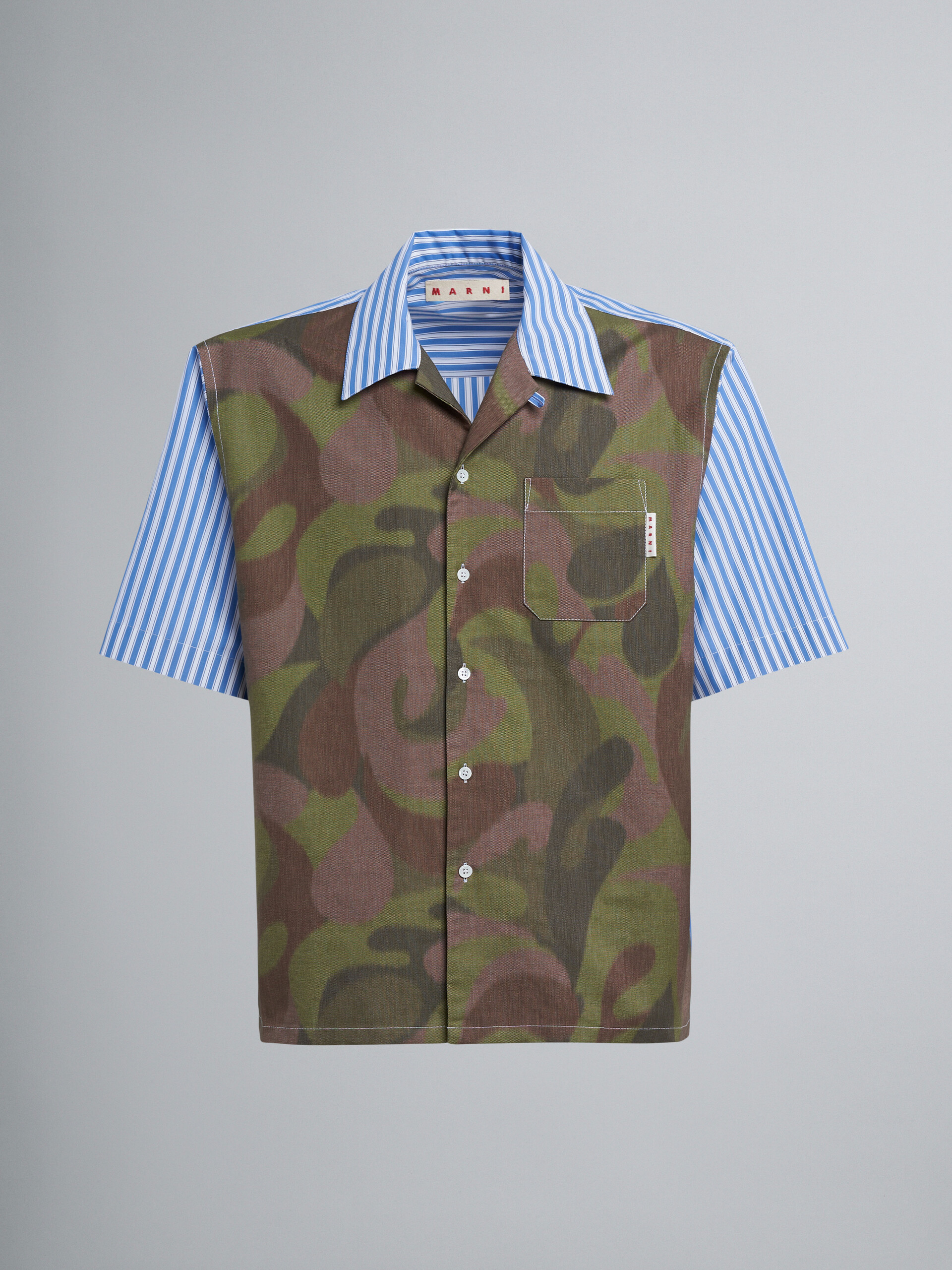 50s Camo print mixed material bowling 