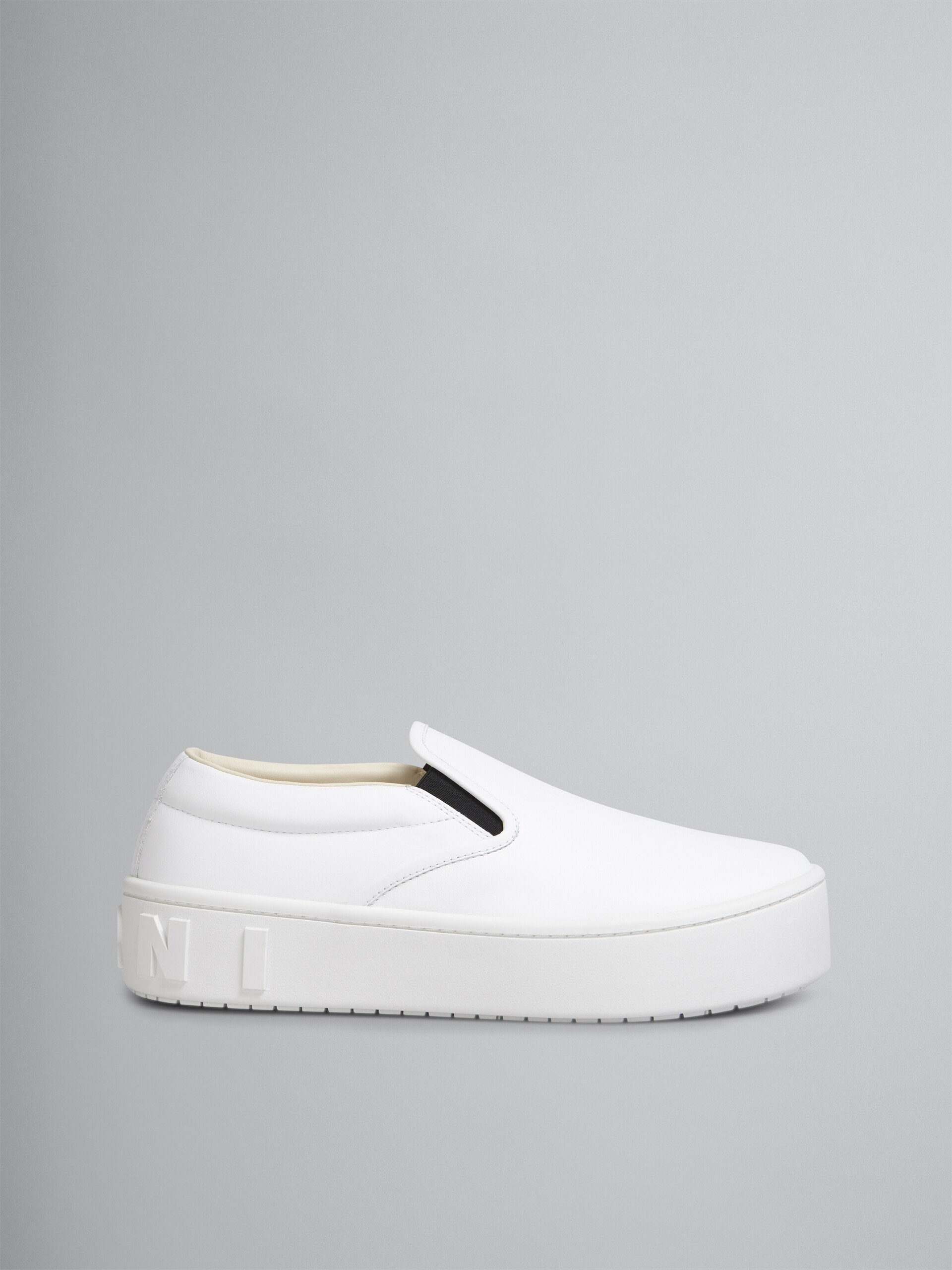 Calfskin slip-on sneaker with maxi logo on the heel - Sneakers - Image 1