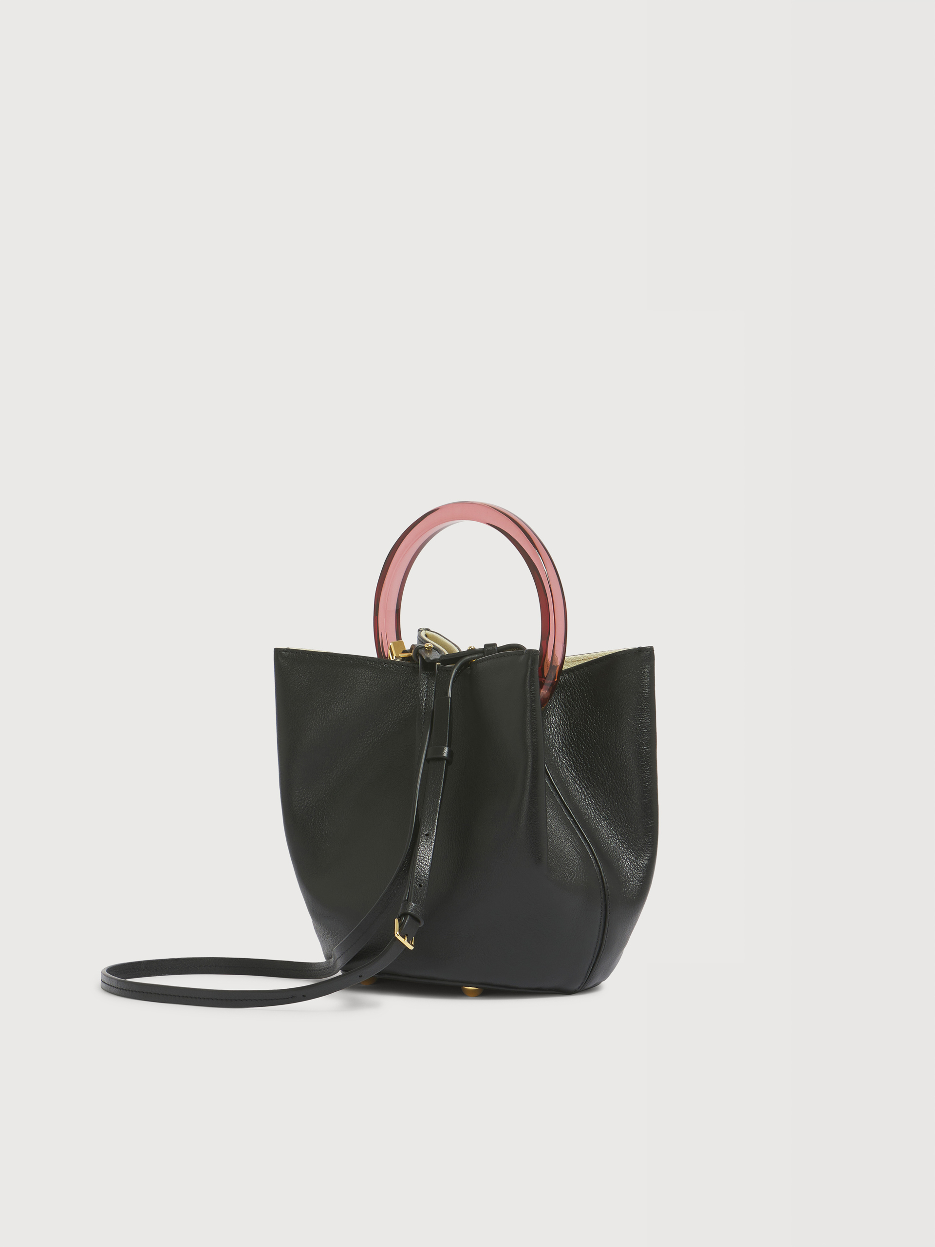 Pink leather Pannier bucket bag - Shoulder Bags - Image 2