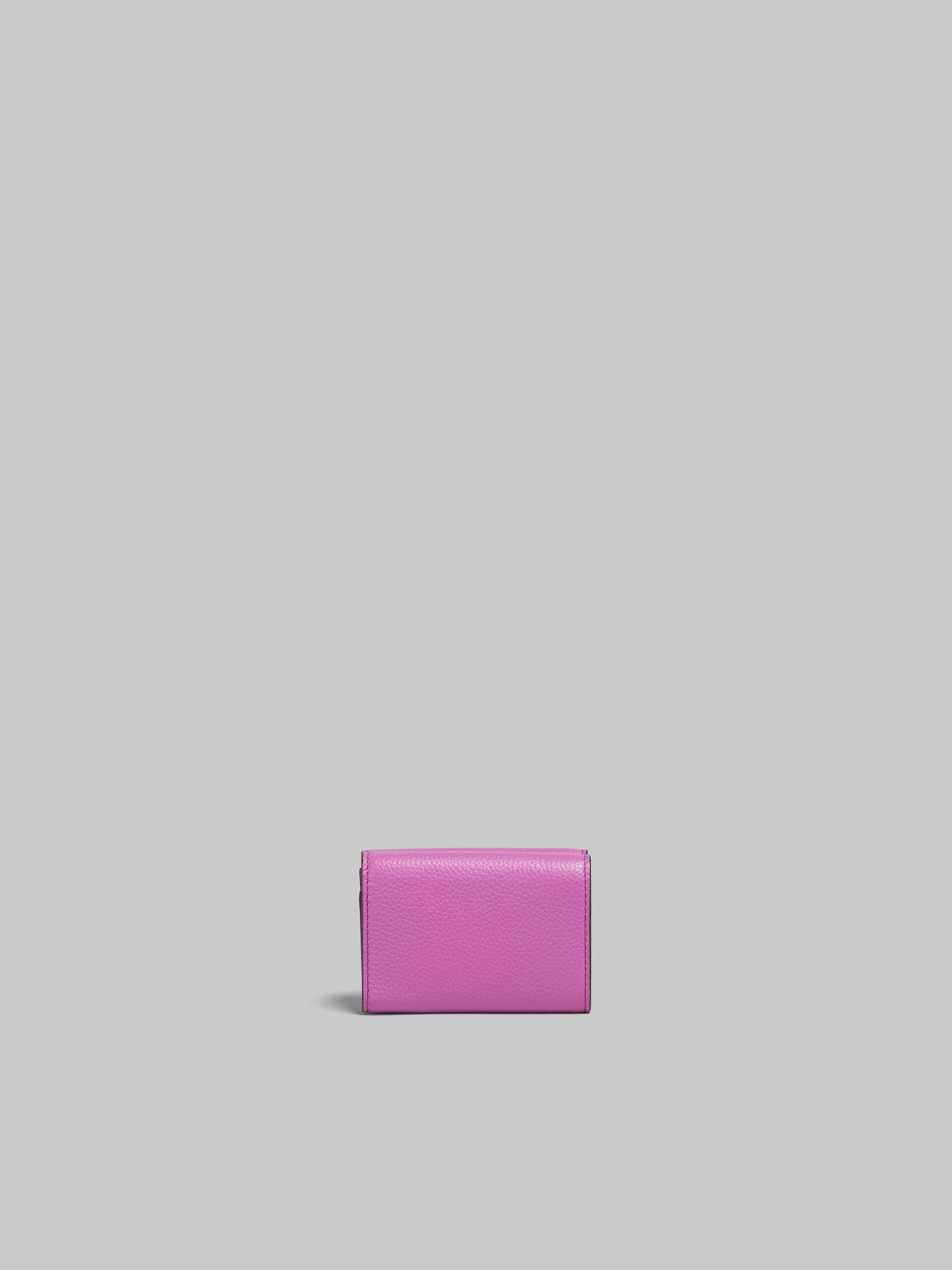 Portafoglio tri-fold in pelle rosa con impunture Marni - Portafogli - Image 3