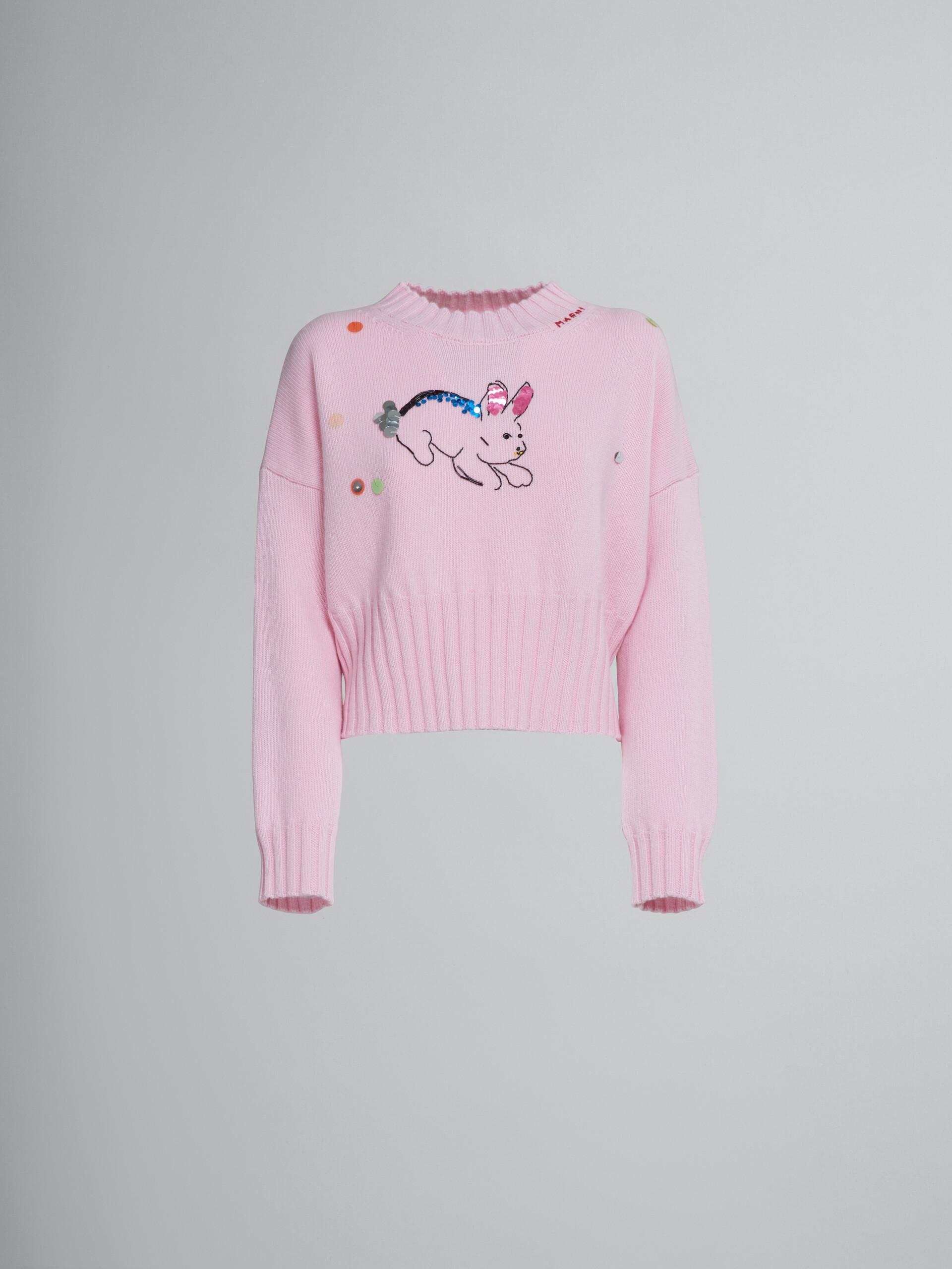 Sweater with rabbit embroidery - Pullovers - Image 1