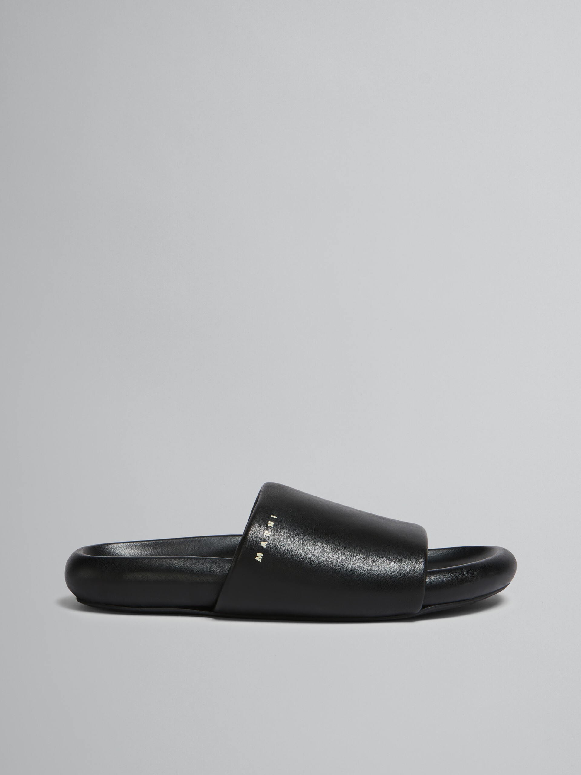 Black leather Bubble slide - Sandals - Image 1