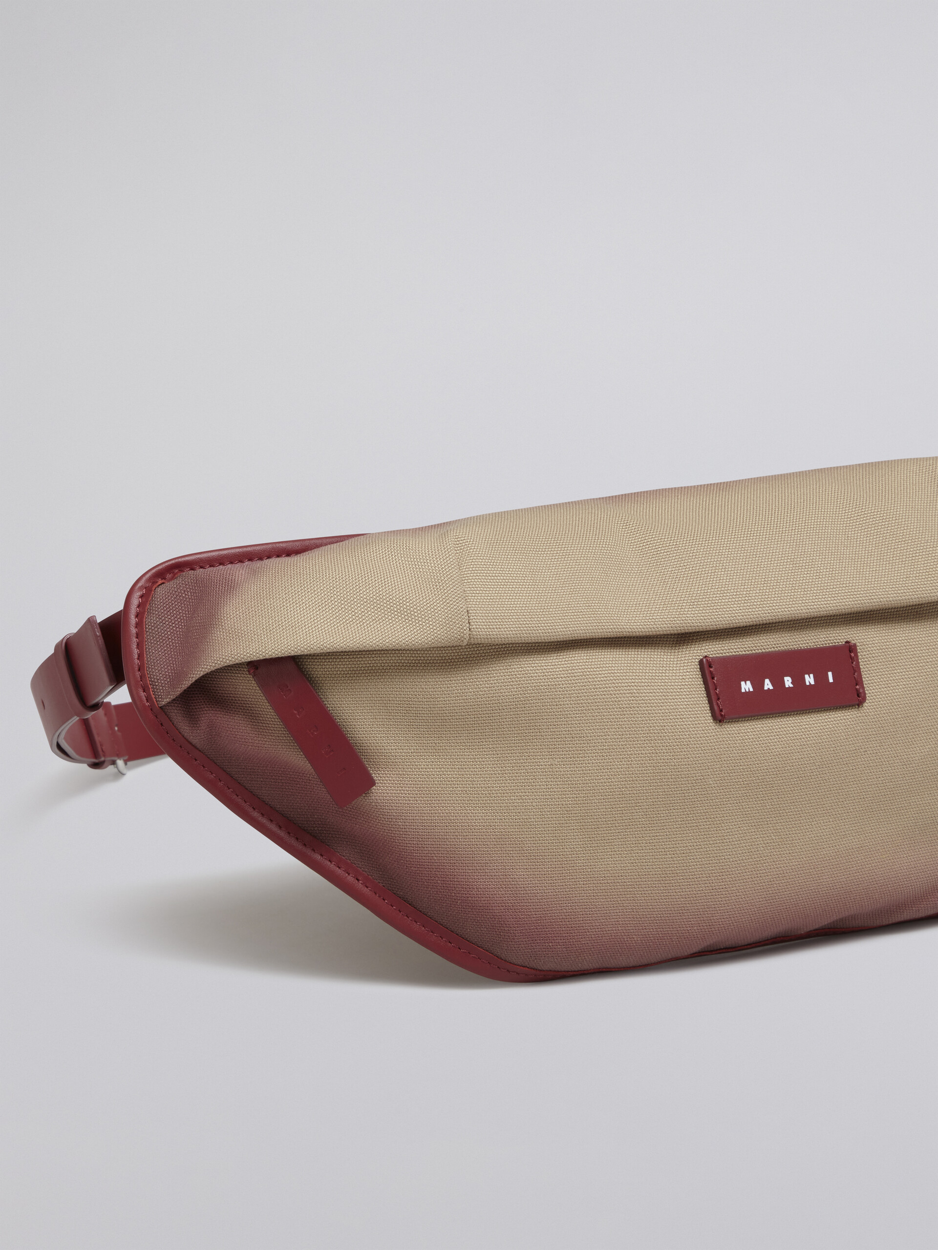 Cotton canvas belt bag with shoulder strap and contrast edges - Belt Bags - Image 5