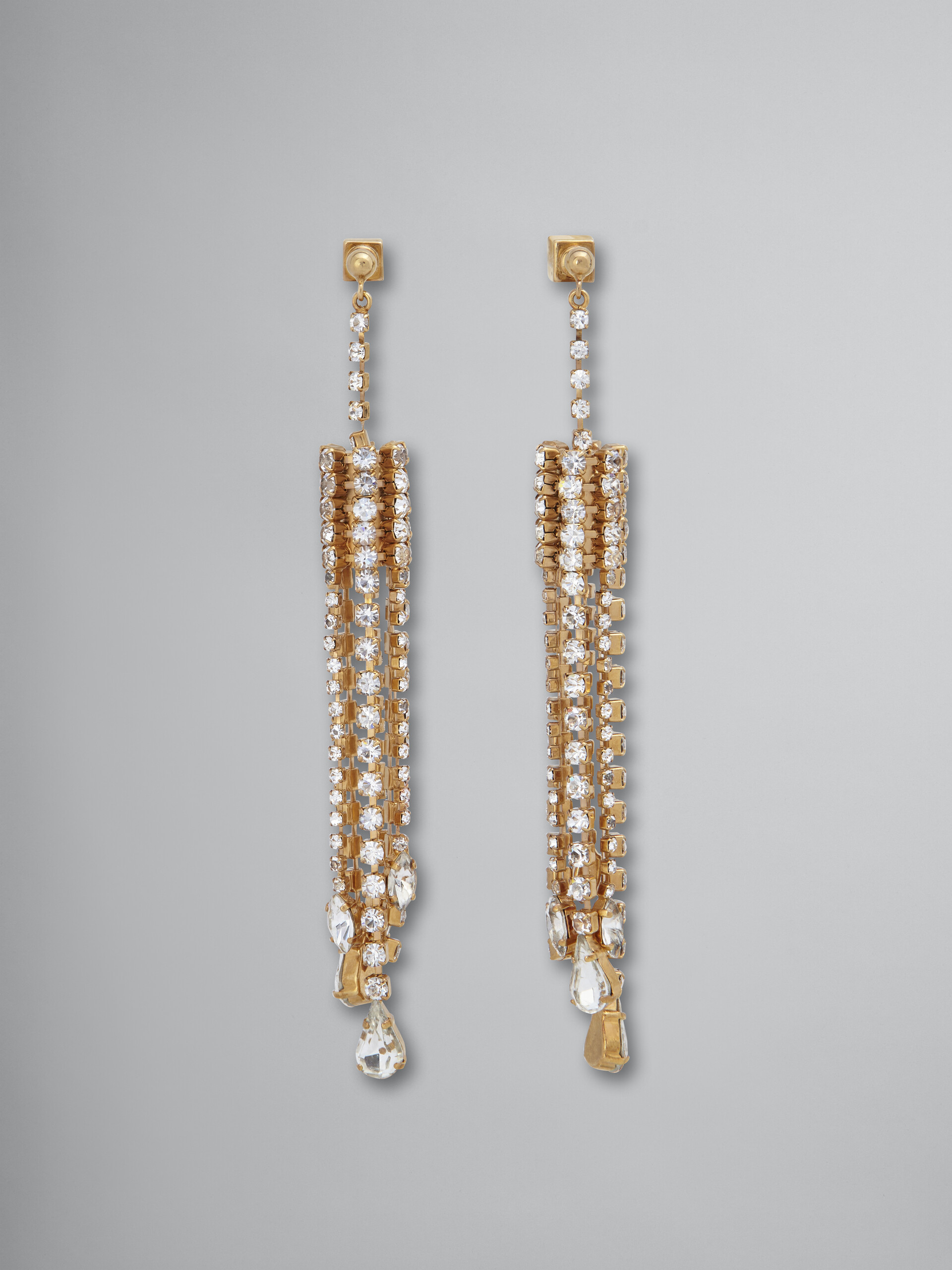 Brass SPARKLE chandelier earrings - Earrings - Image 1