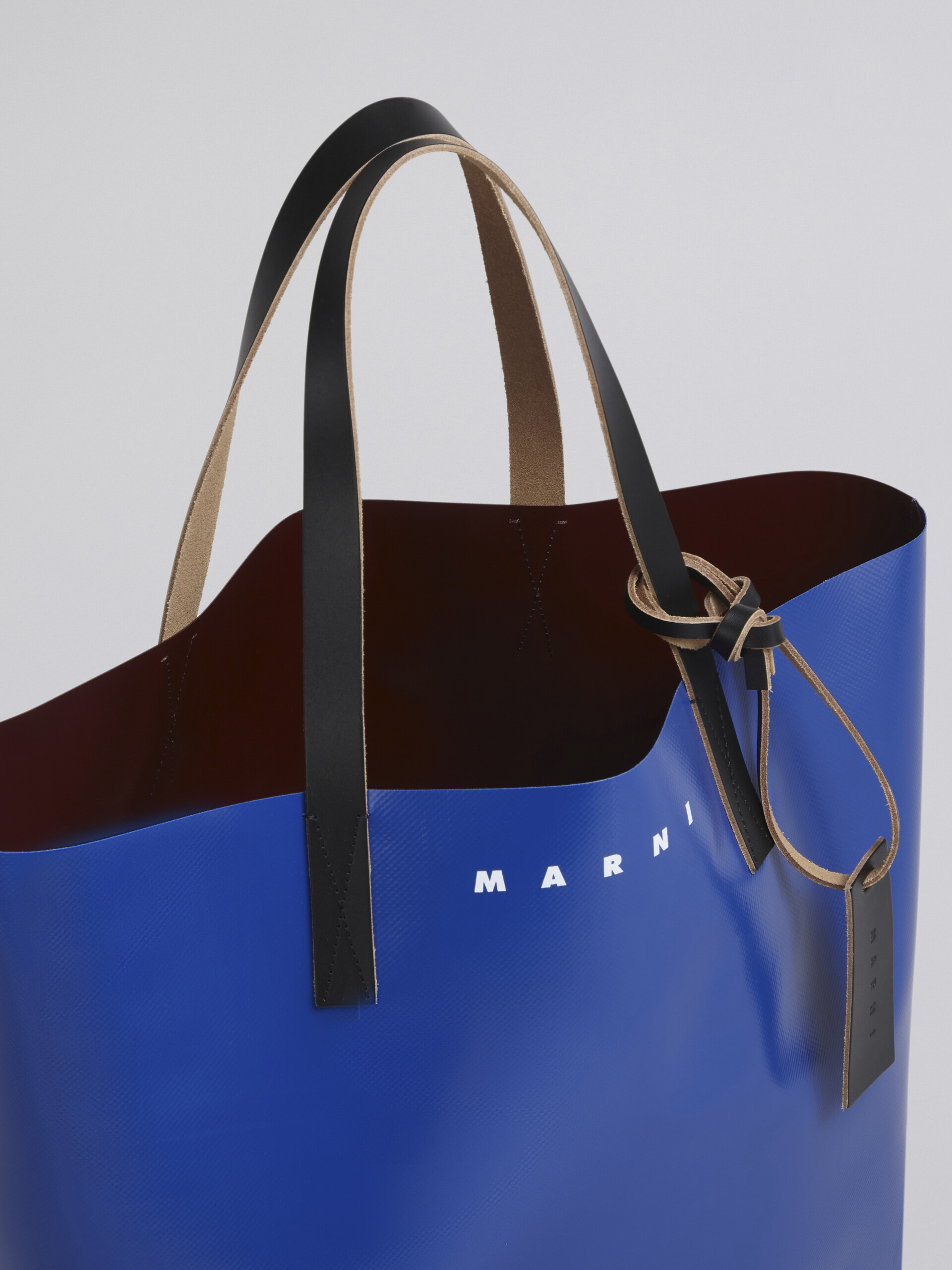 Bordeaux and blue TRIBECA shopping bag - Shopping Bags - Image 3