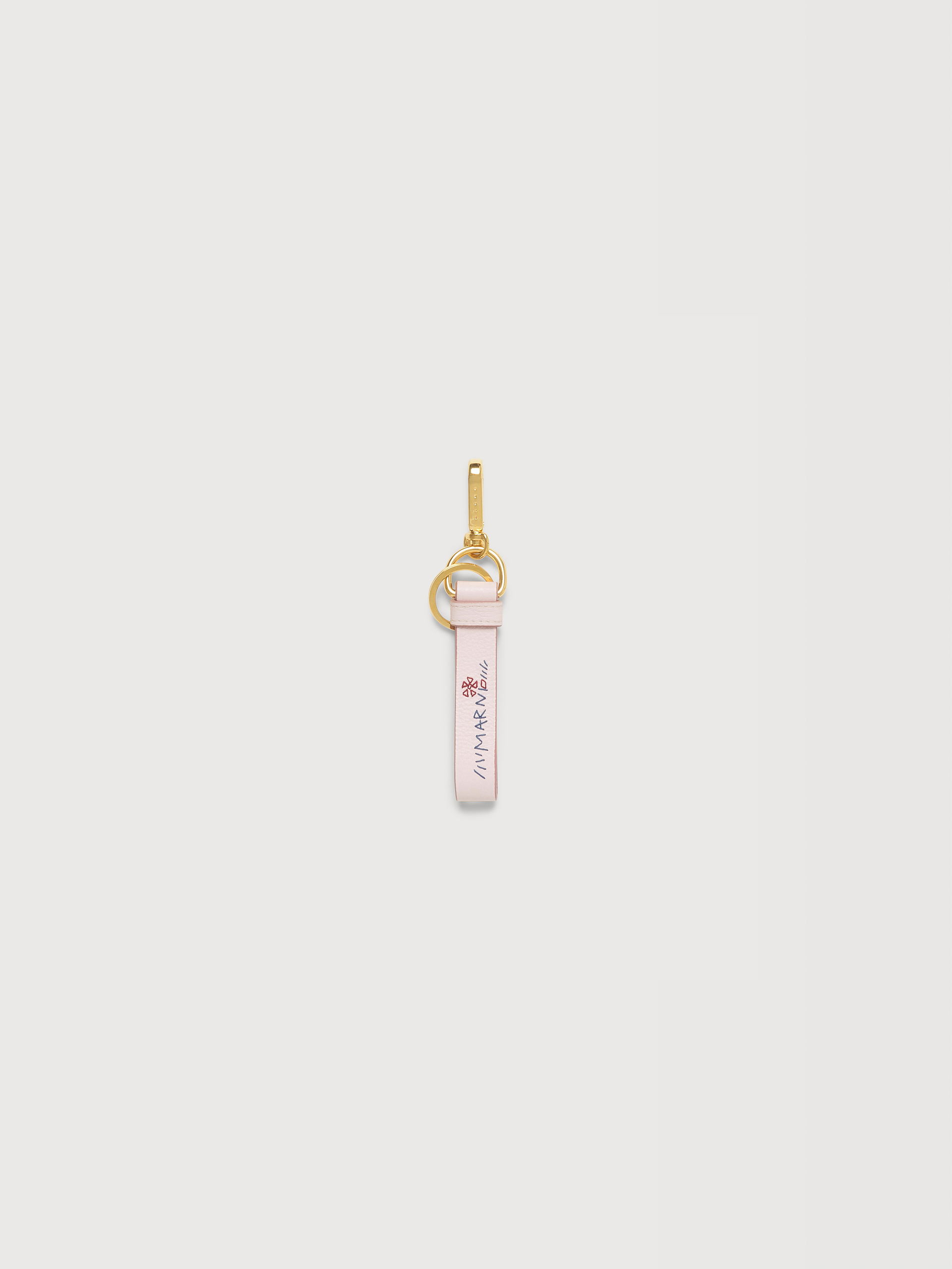 Pink leather keyring with Marni Mending - Key Rings - Image 1