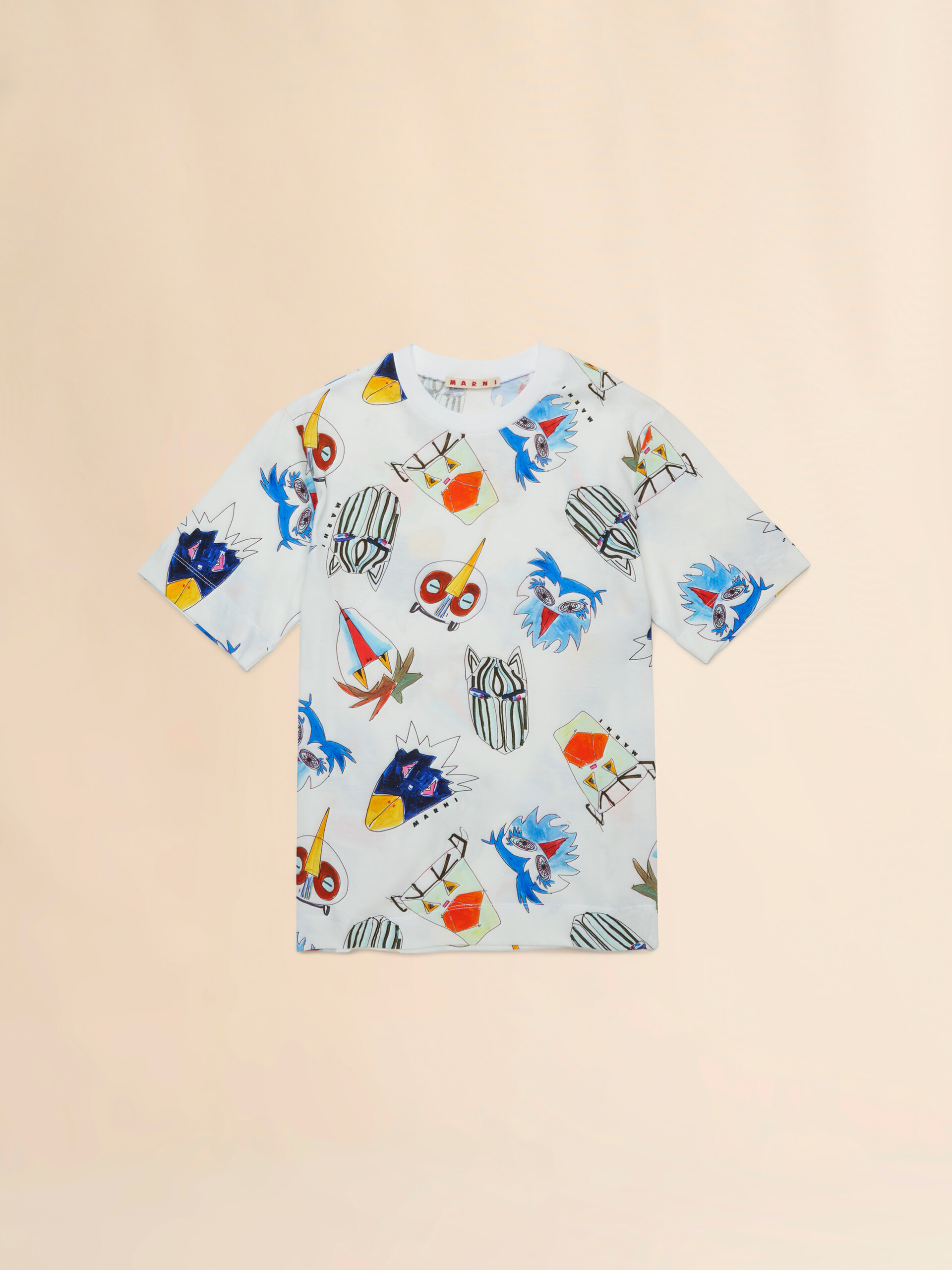 Off-white T-shirt with Soggetti Animali print - T-shirts - Image 1