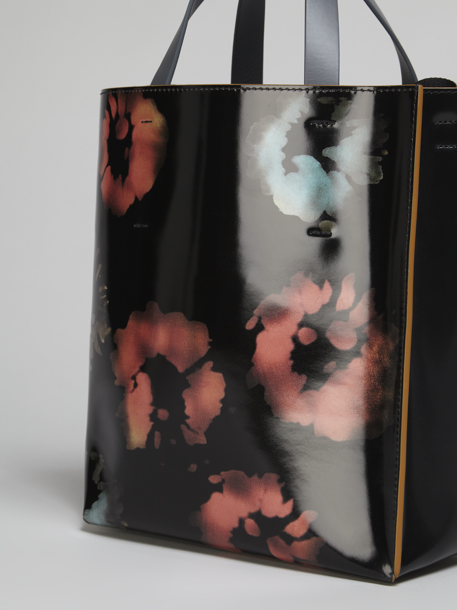 MUSEO tote bag in Sunflower print polished leather - Shopping Bags - Image 4