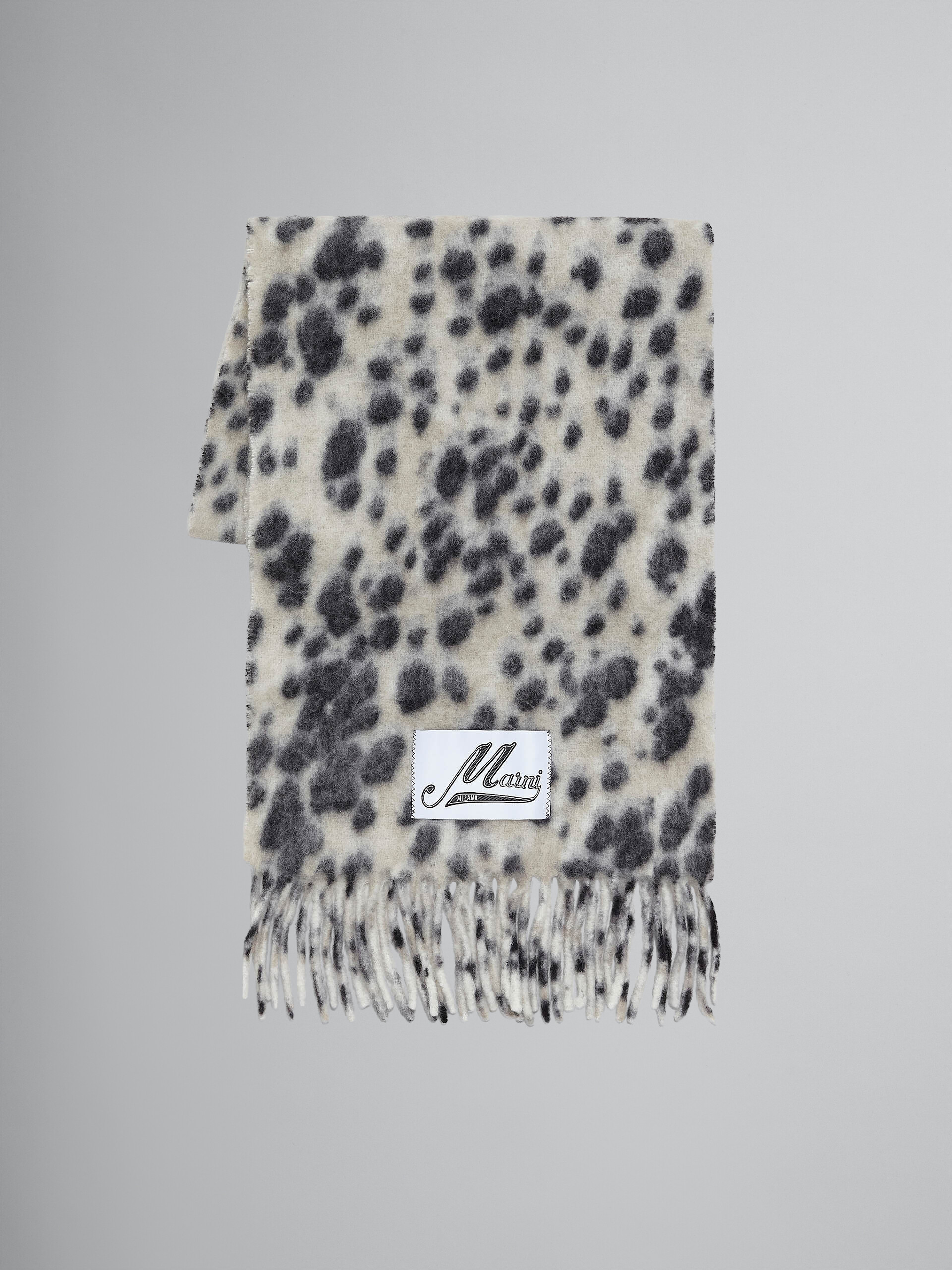 White Pop Dots print scarf - Scarves - Image 1