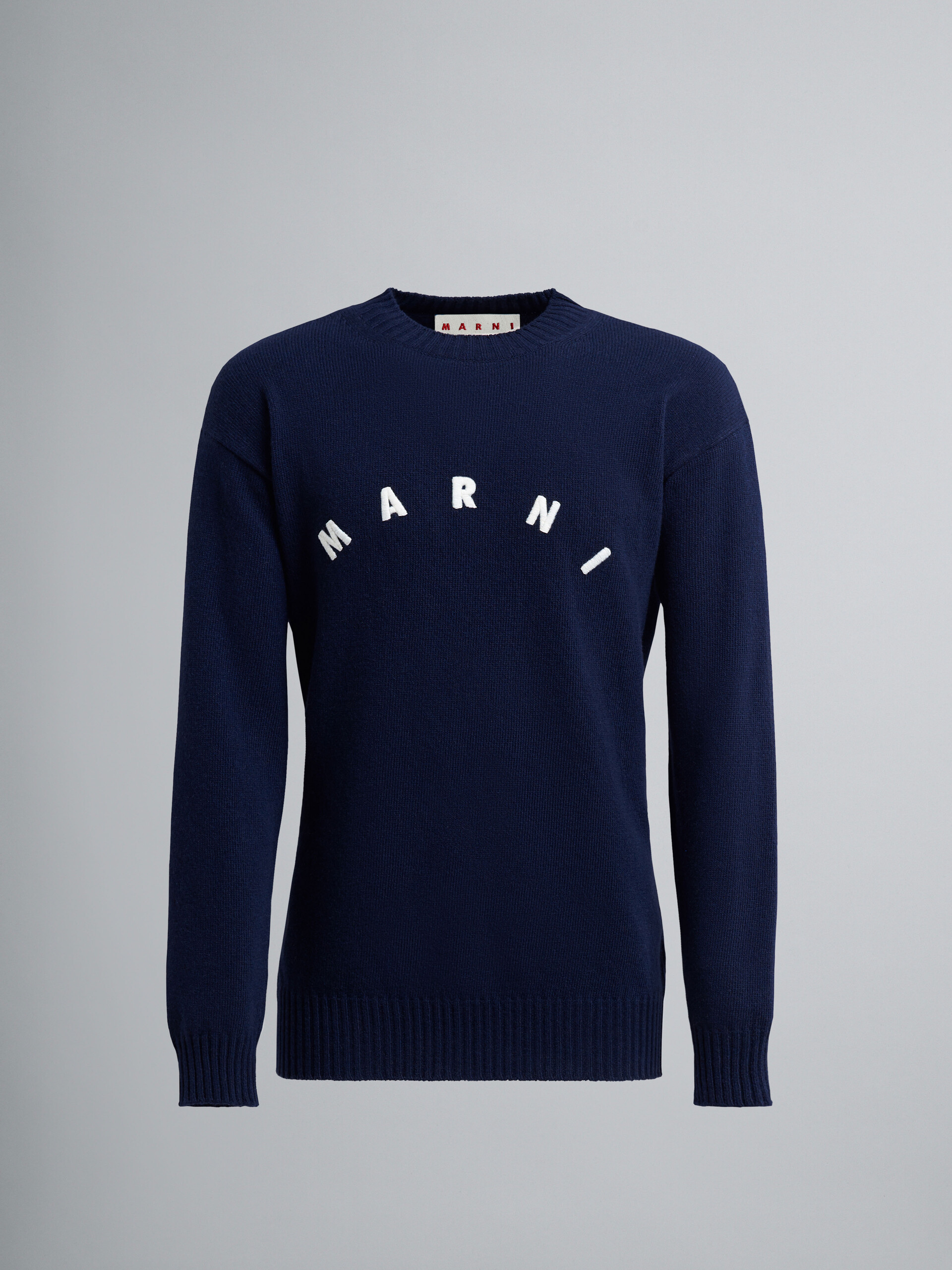 블루 블랙 재생 캐시미어 스웨터 - Pullovers - Image 1