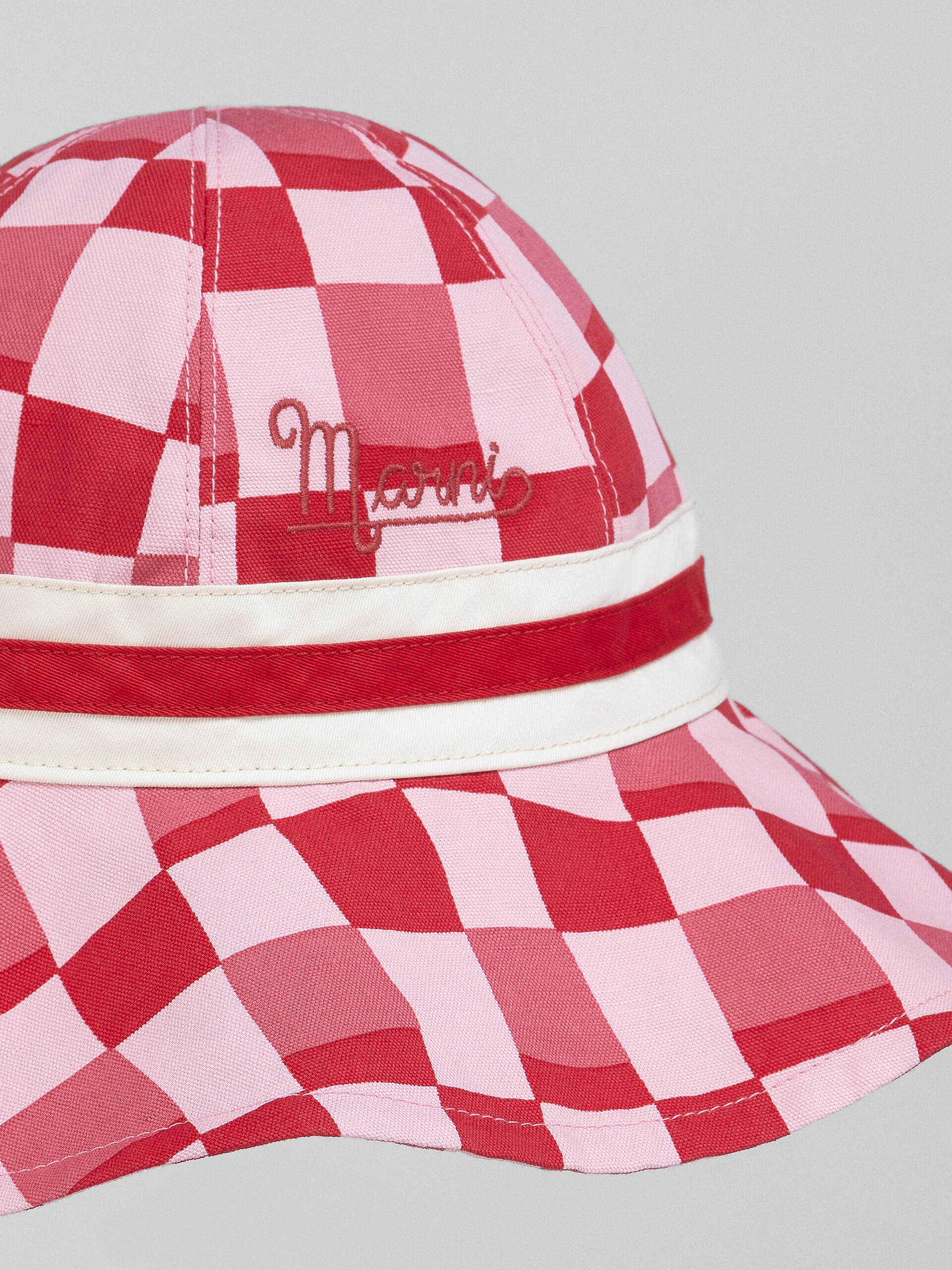 Pink all-over print cotton bucket hat - Hats - Image 3