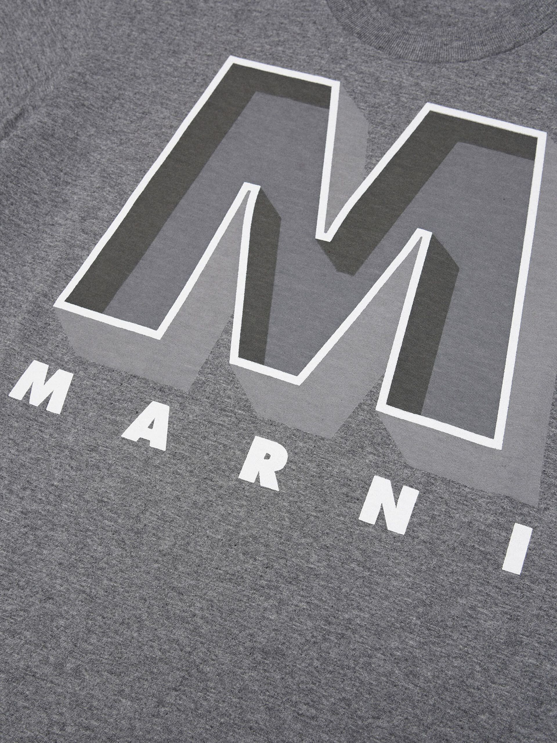 Grey T-shirt with 3D-effect college "M" - T-shirts - Image 3