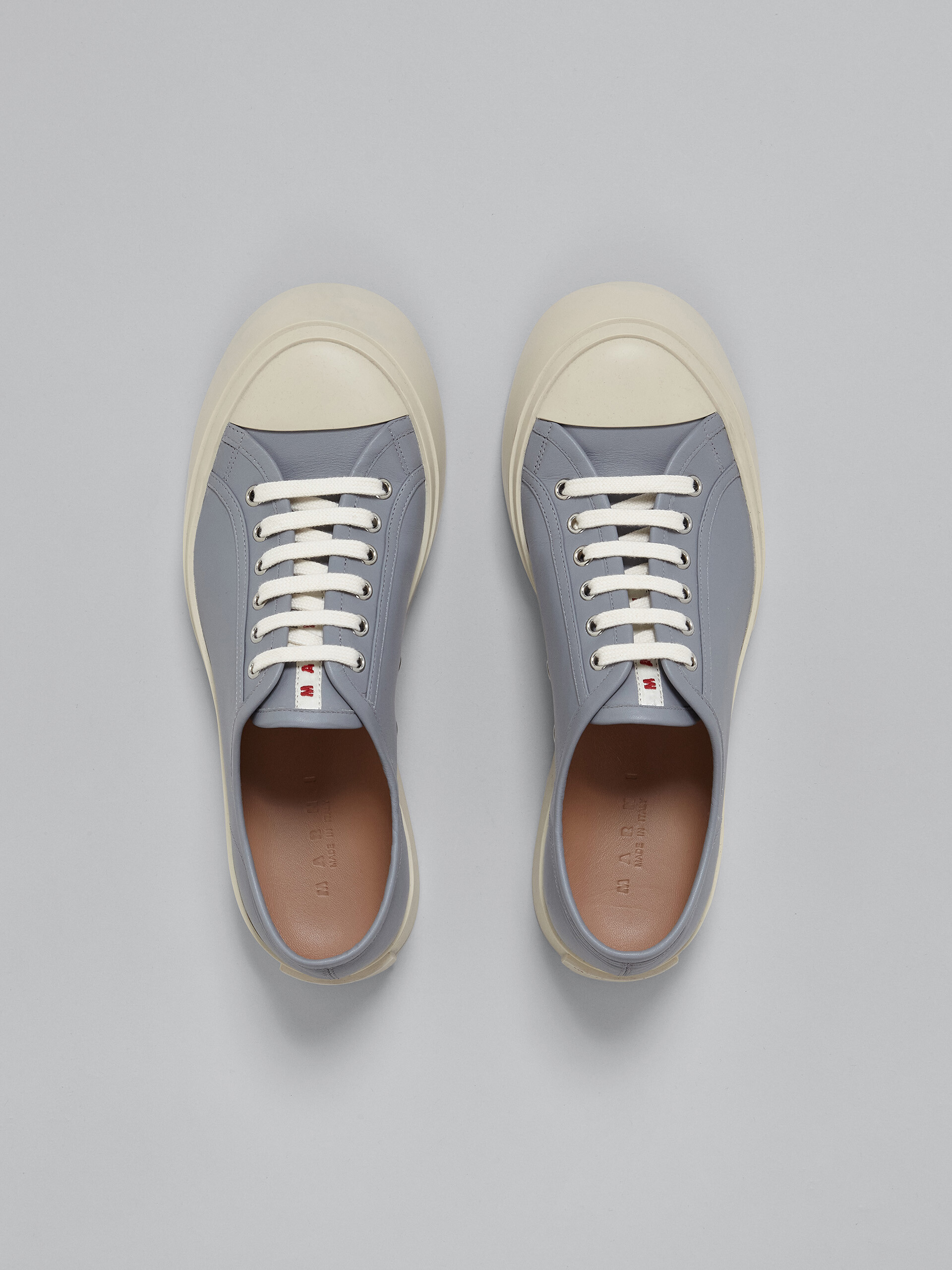 Grey nappa leather PABLO sneaker - Sneakers - Image 4