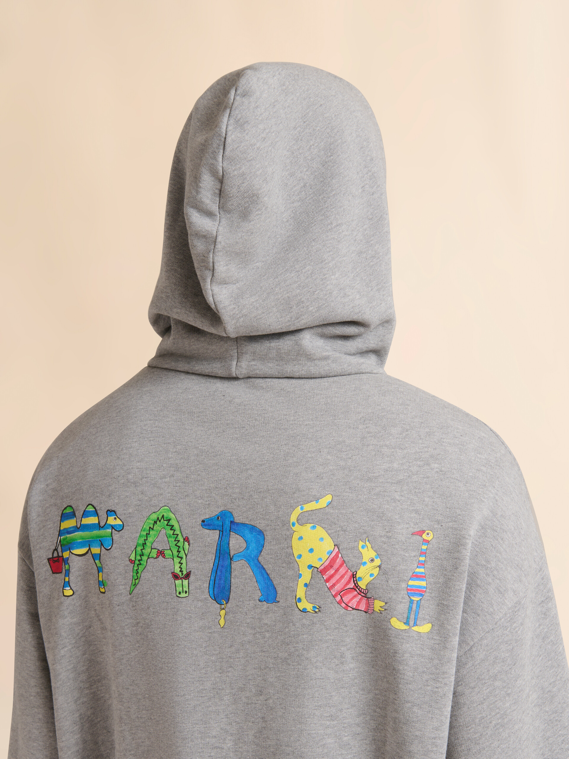 Grey cotton sweatshirt with Marni Animal Alphabet print - Sweaters - Image 5
