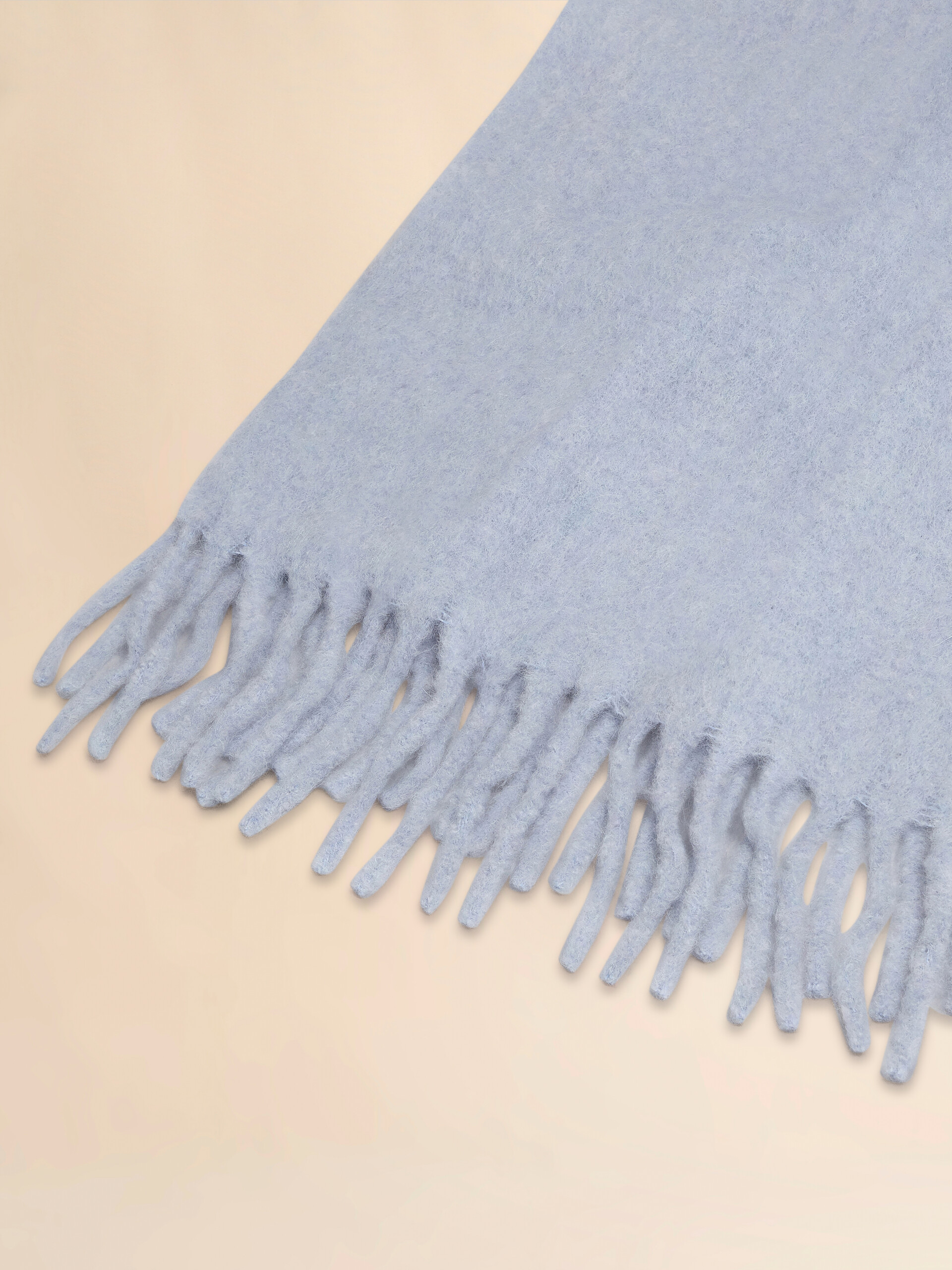 Light blue alpaca scarf - Scarves - Image 3